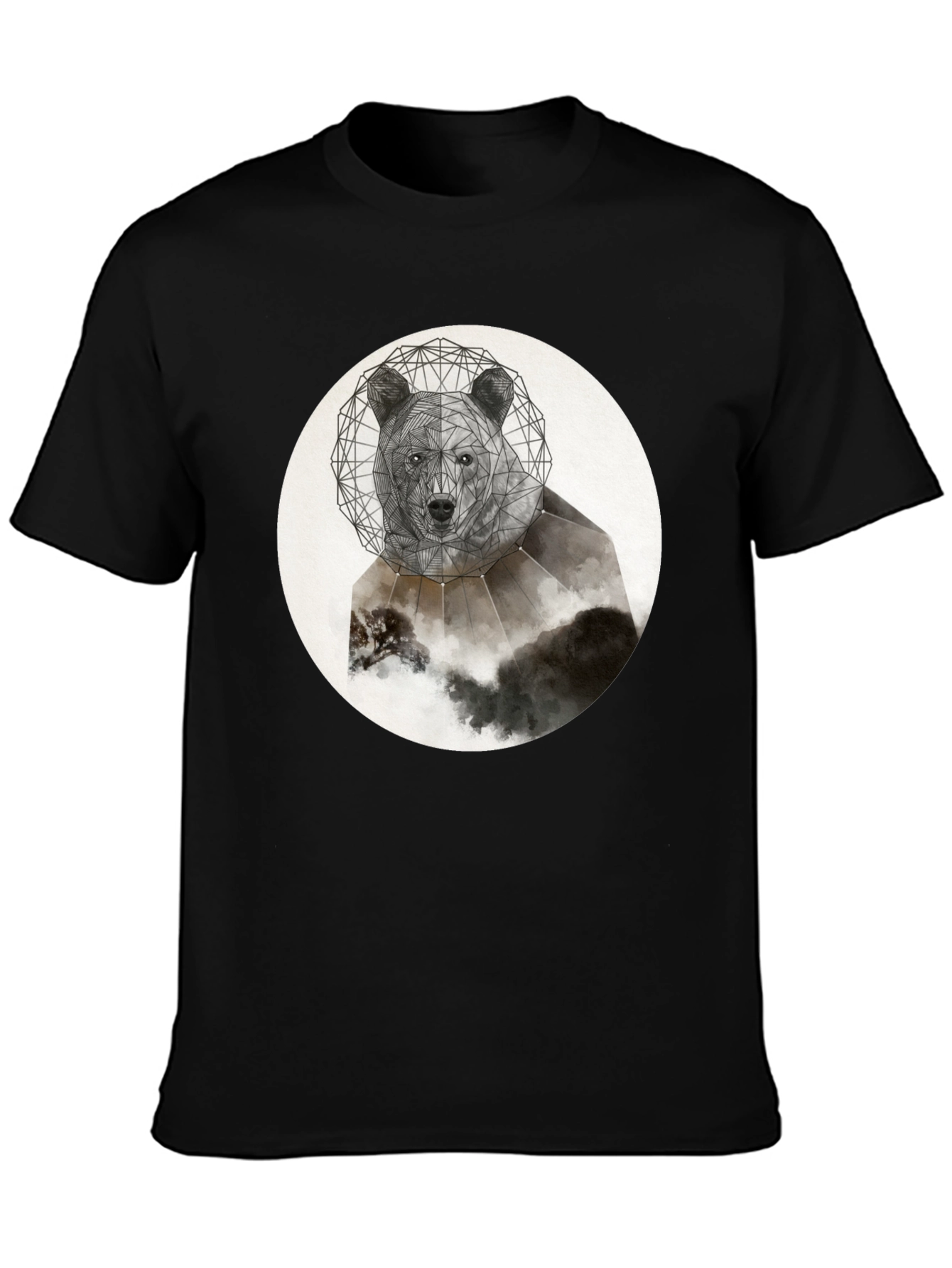 Geometric Bear T-Shirt - Abstract Animal Design