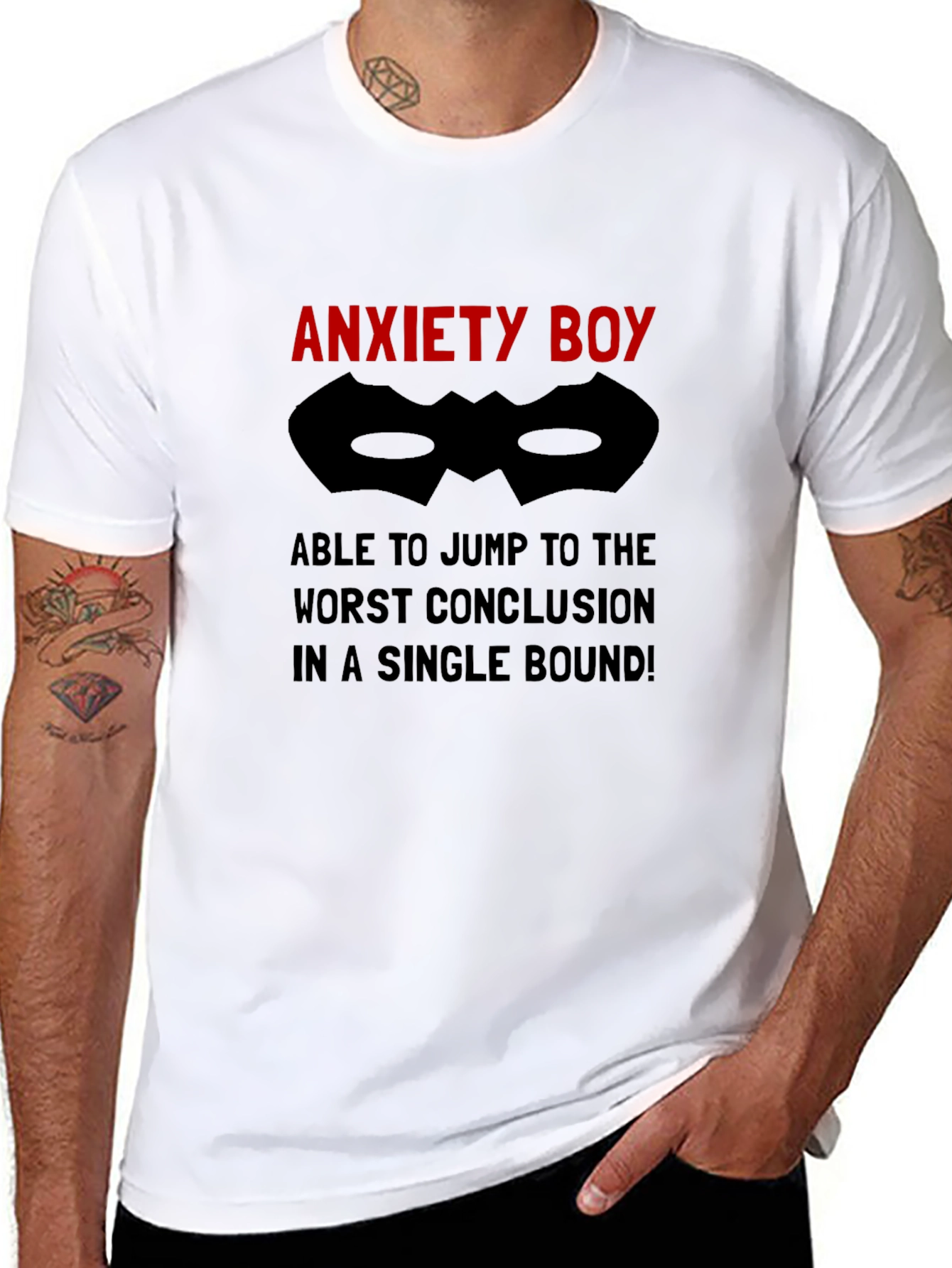 Anxiety Boy Humor T-Shirt