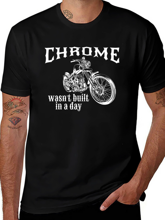 Chrome Motorcycle Graphic Tee - Wasnt Built in a Day