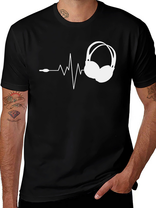 Headphone Heartbeat Graphic Tee
