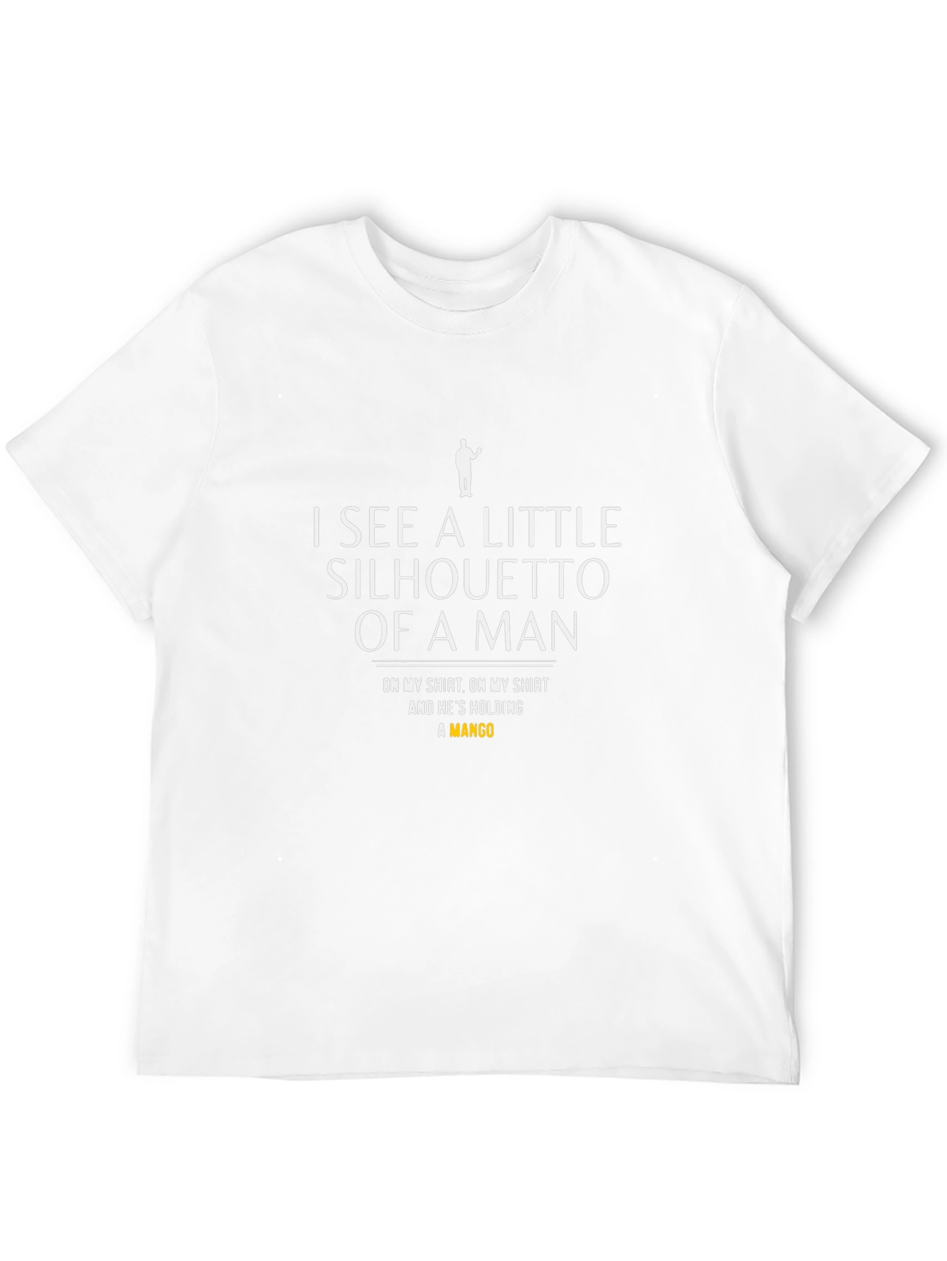 Silhouette of a Man T-Shirt: Holding a Mango