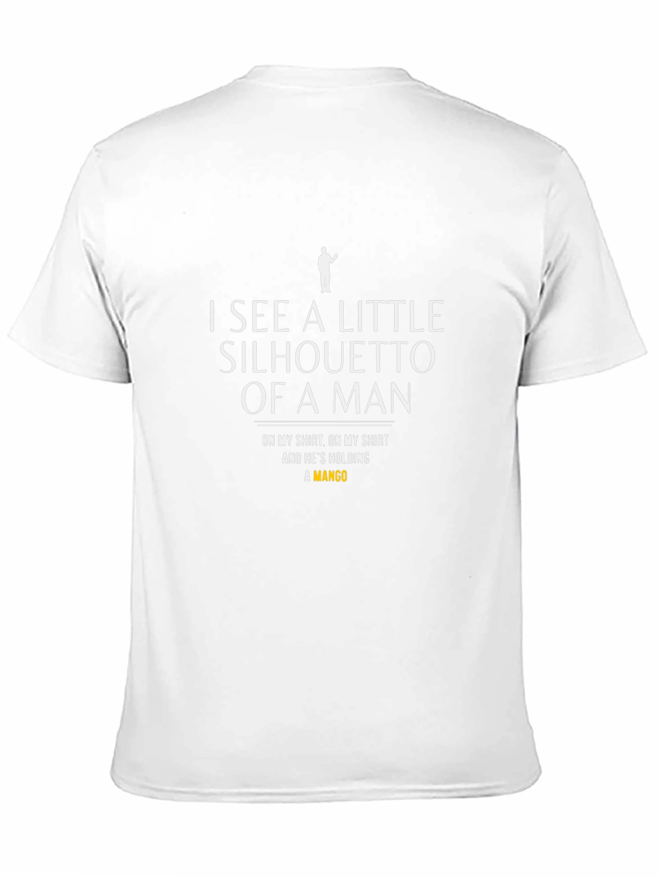 Silhouette of a Man T-Shirt: Holding a Mango