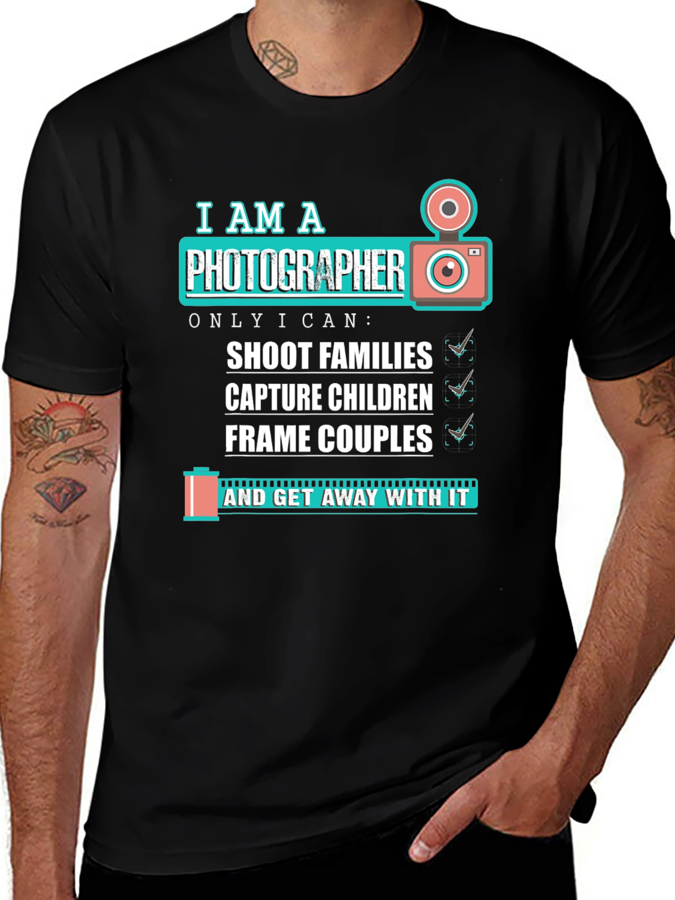 Photographer T-Shirt - Shoot Capture Frame
