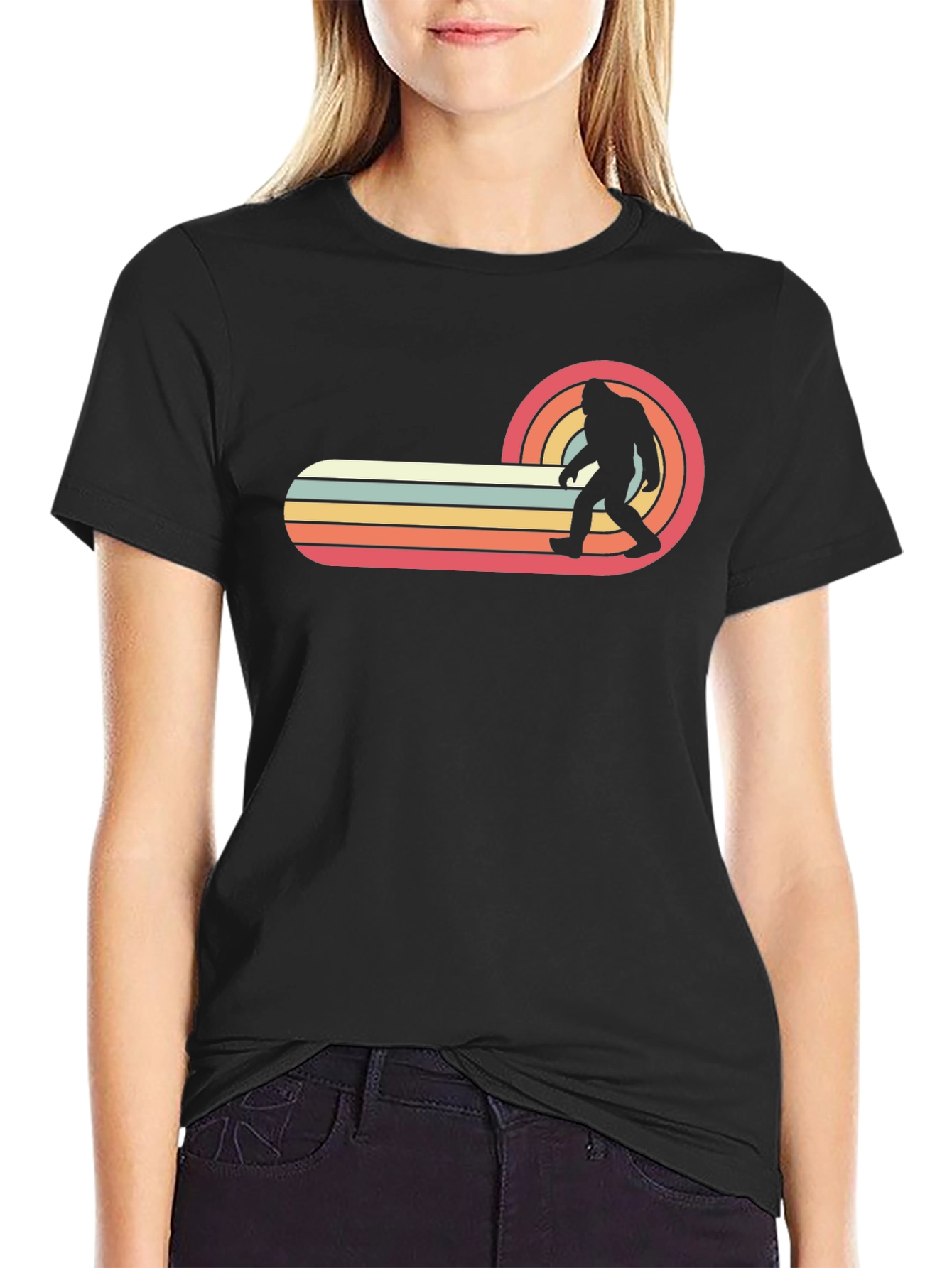 Retro Bigfoot T-Shirt - Novelty Sasquatch Tee