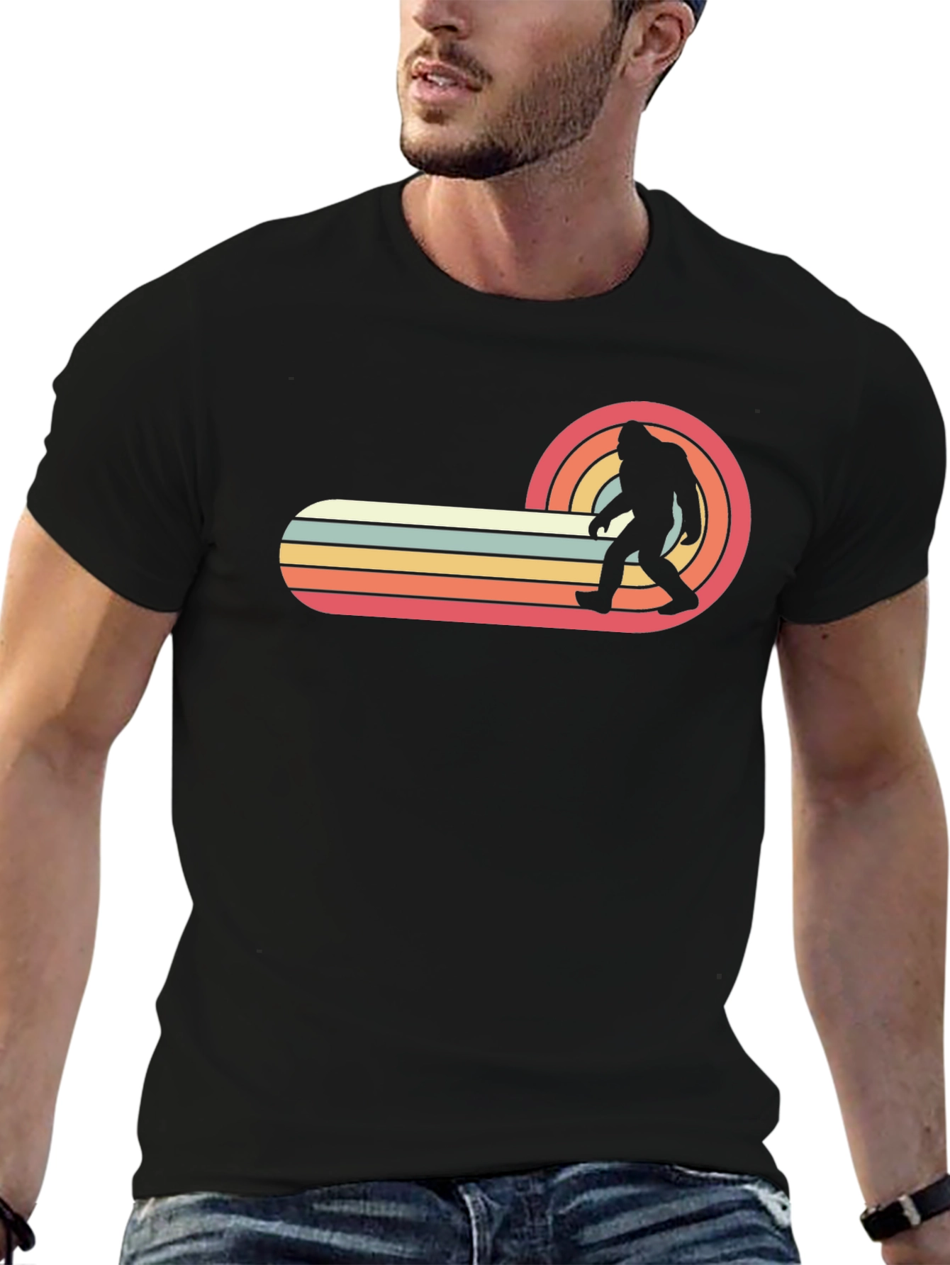 Retro Bigfoot T-Shirt - Novelty Sasquatch Tee