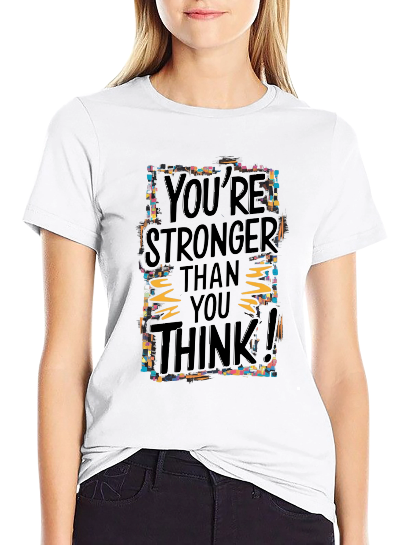 Motivational Graphic Tee: Youre Stronger Than You Think!