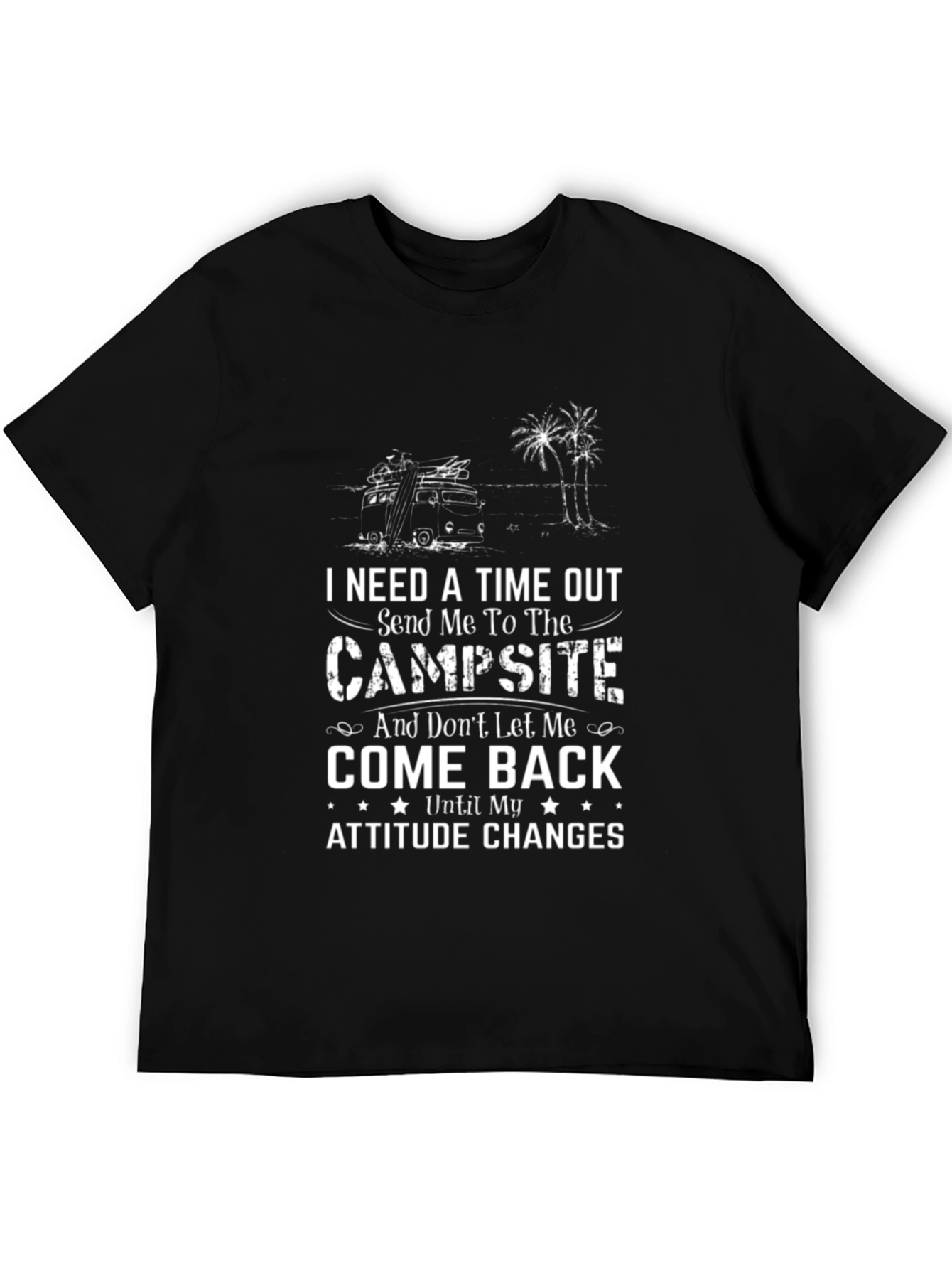Campsite Time Out Black Tee