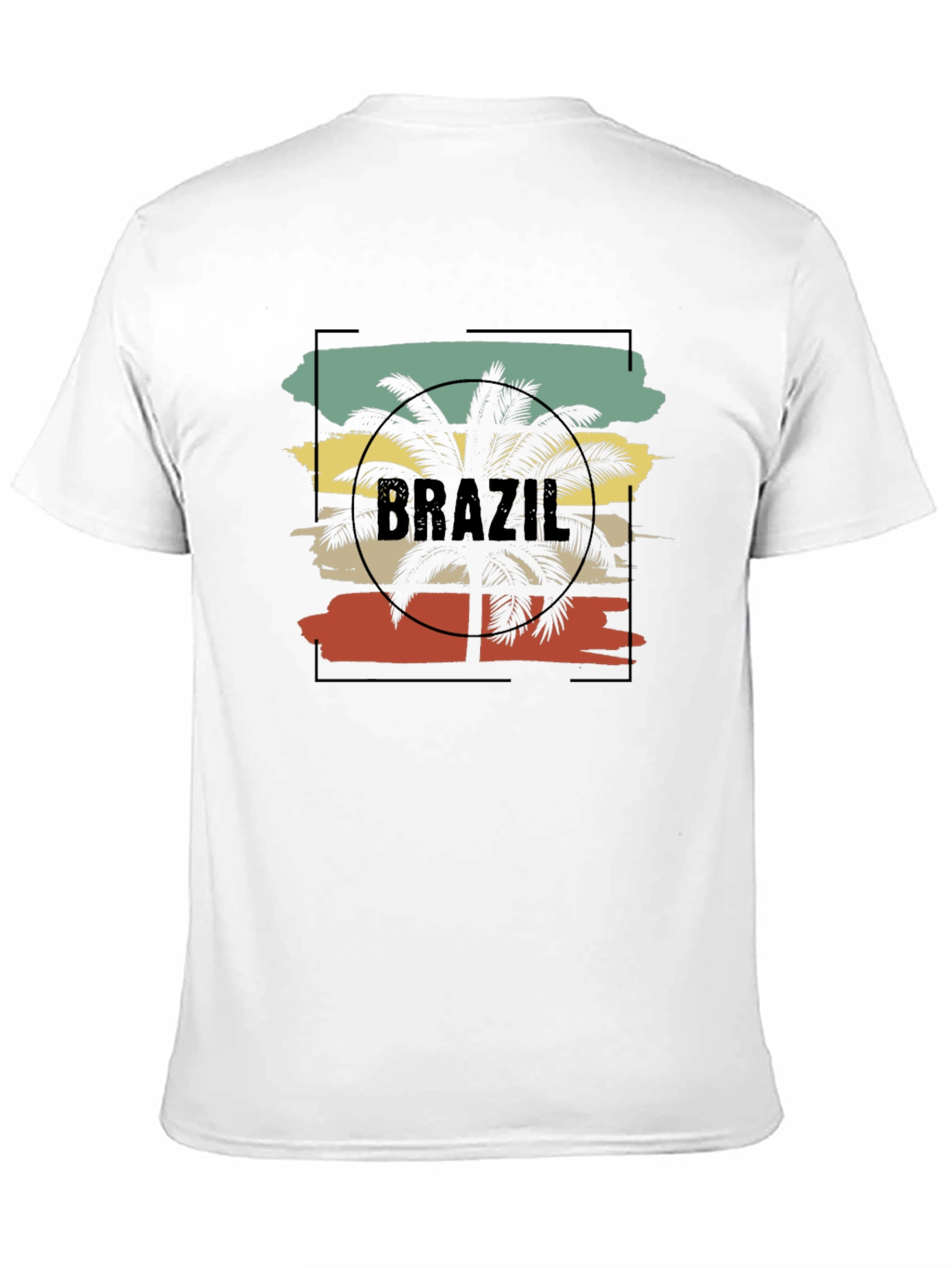 Brazil Palm Tree Graphic Tee - Black