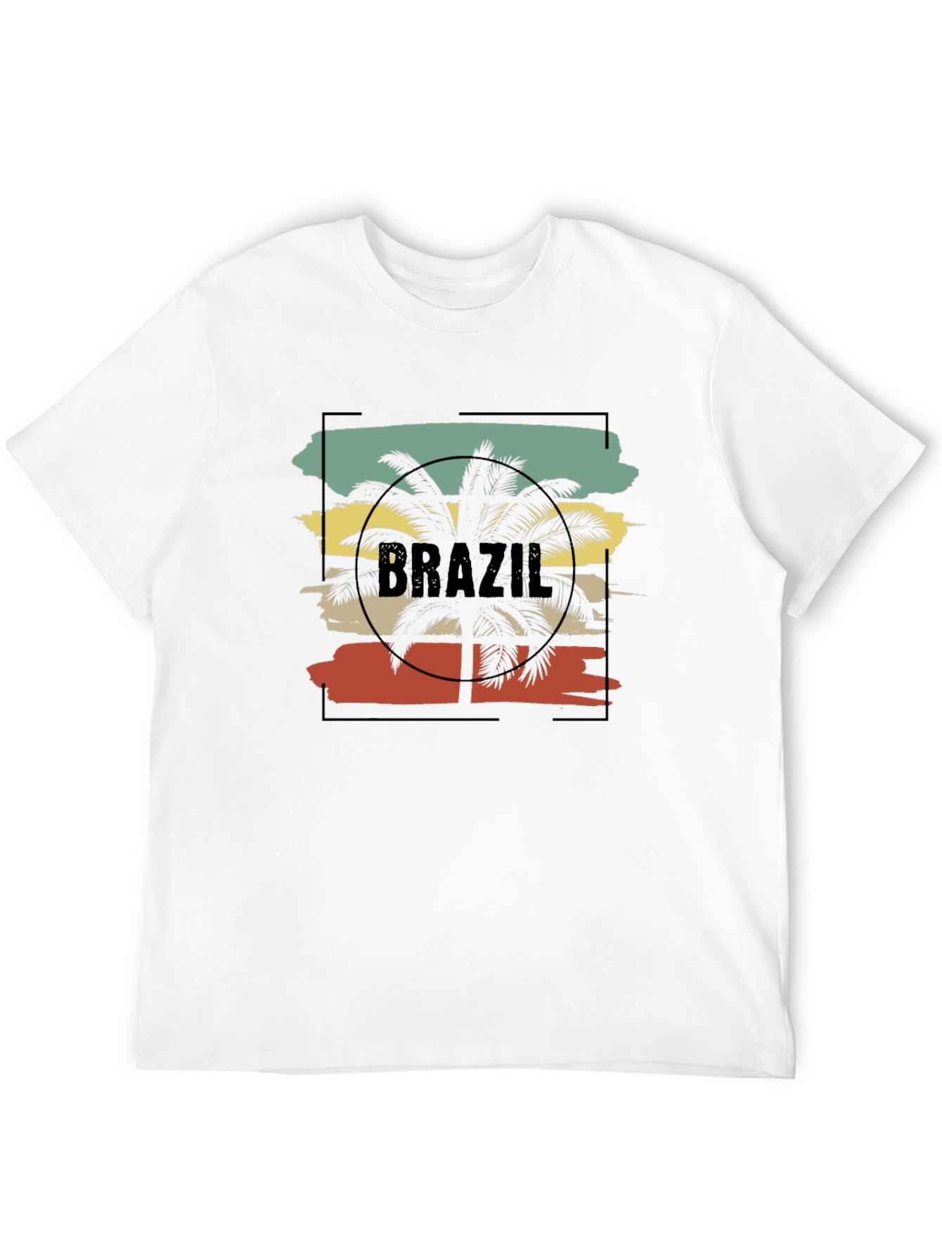 Brazil Palm Tree Graphic Tee - Black