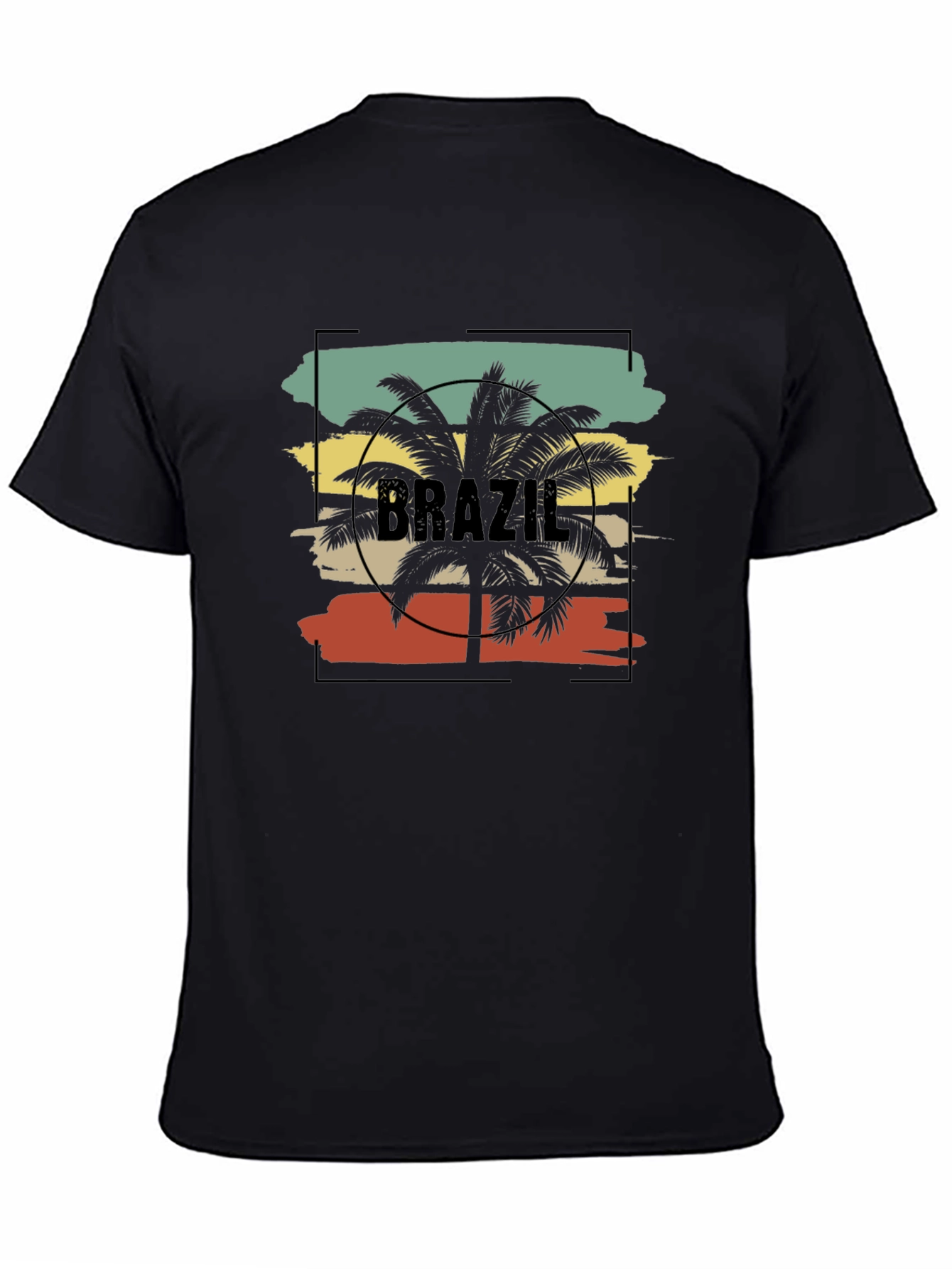 Brazil Palm Tree Graphic Tee - Black