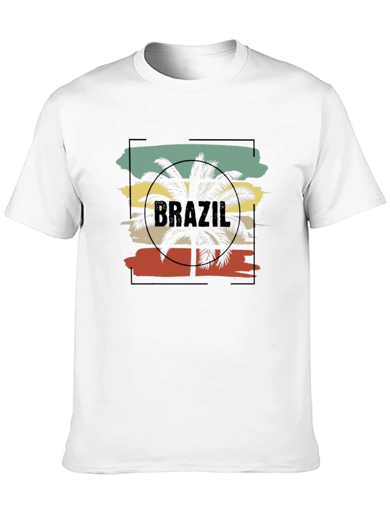 Brazil Palm Tree Graphic Tee - Black