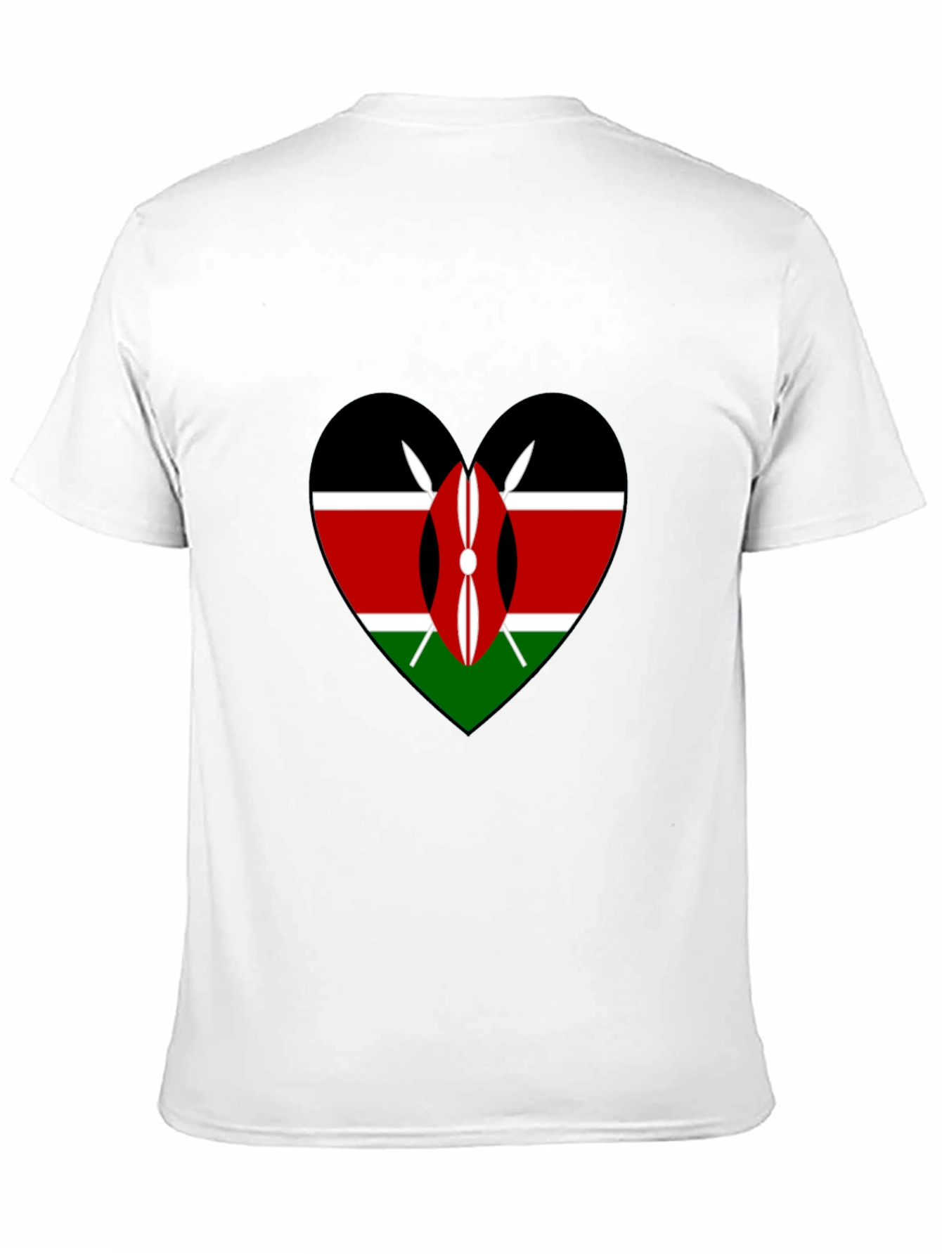 Kenya Flag Heart T-Shirt - Show Your Pride!