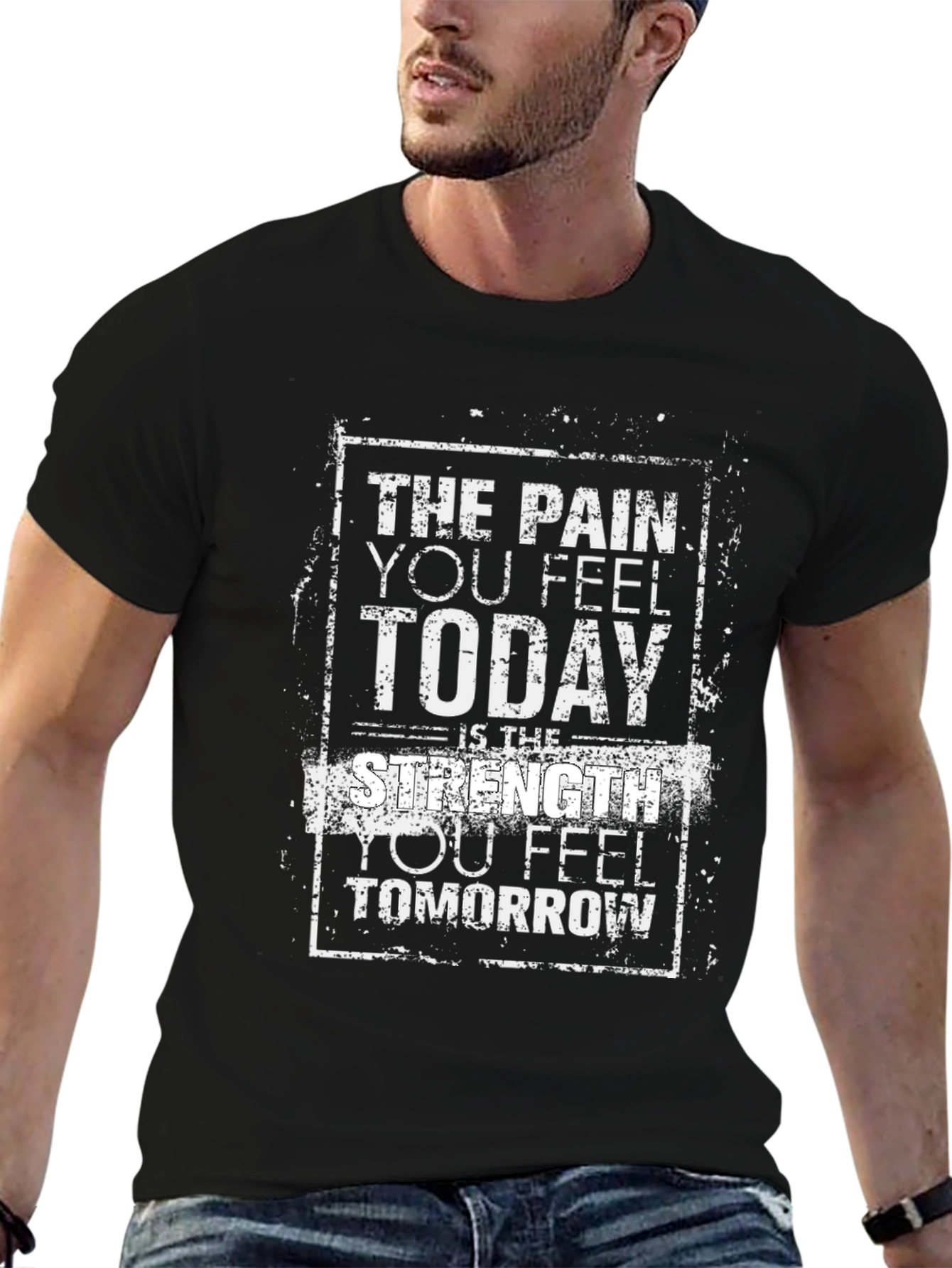 Motivational Strength T-Shirt - Pain Today Strength Tomorrow