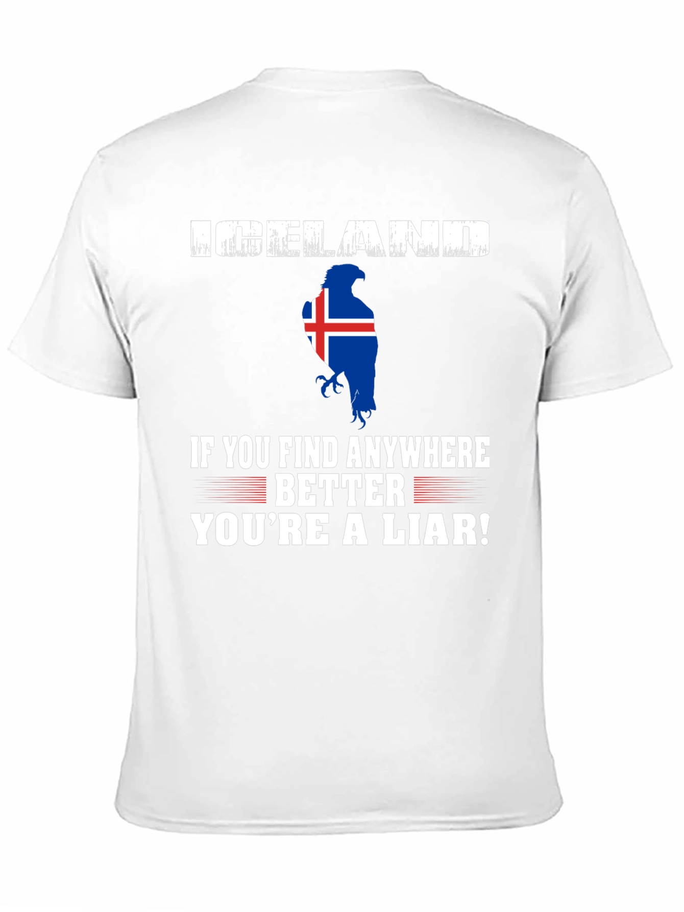 Iceland Eagle Flag Novelty Graphic T-Shirt