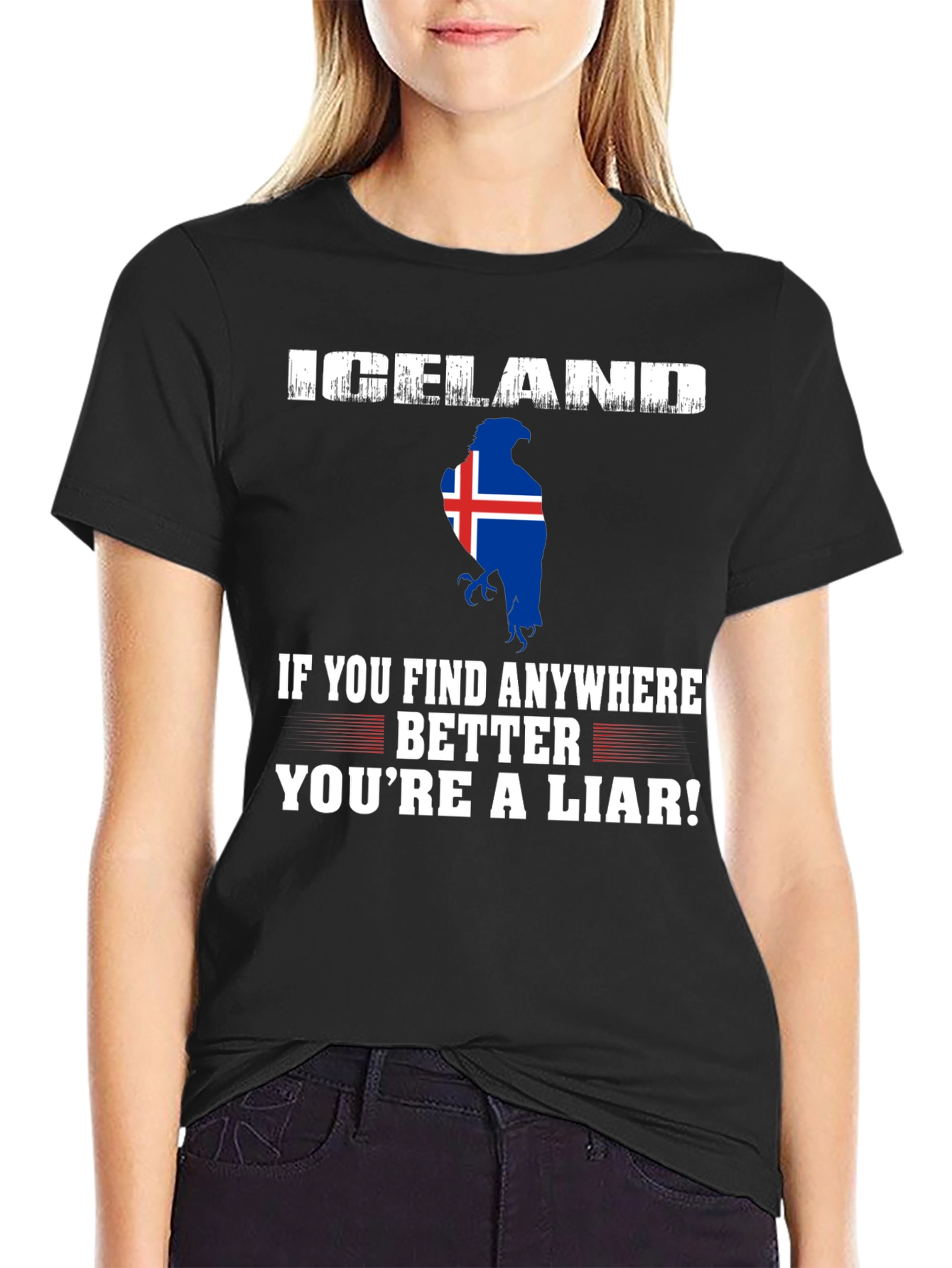 Iceland Eagle Flag Novelty Graphic T-Shirt