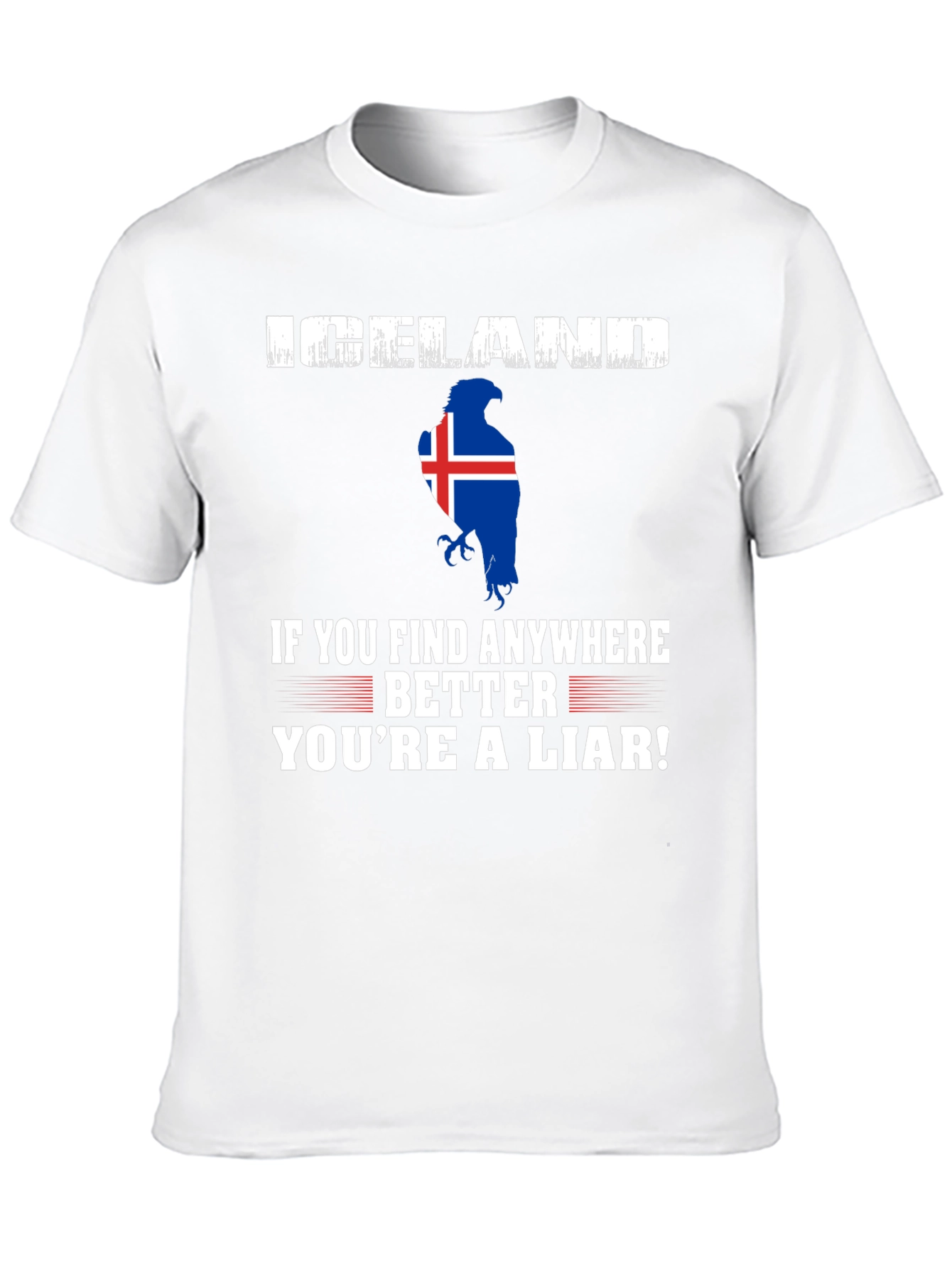 Iceland Eagle Flag Novelty Graphic T-Shirt