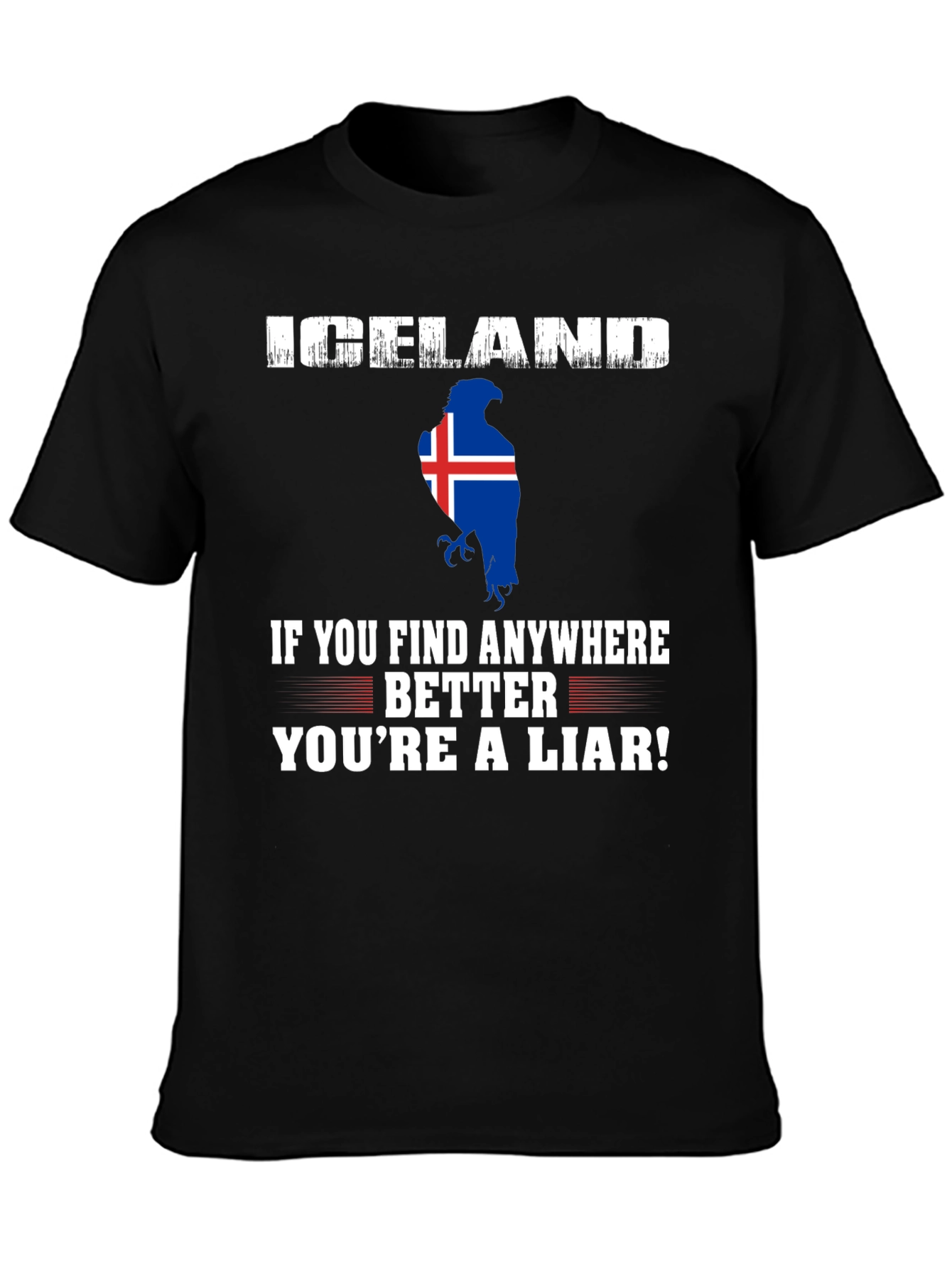 Iceland Eagle Flag Novelty Graphic T-Shirt