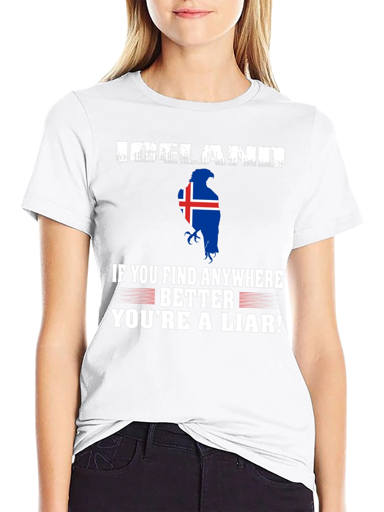 Iceland Eagle Flag Novelty Graphic T-Shirt