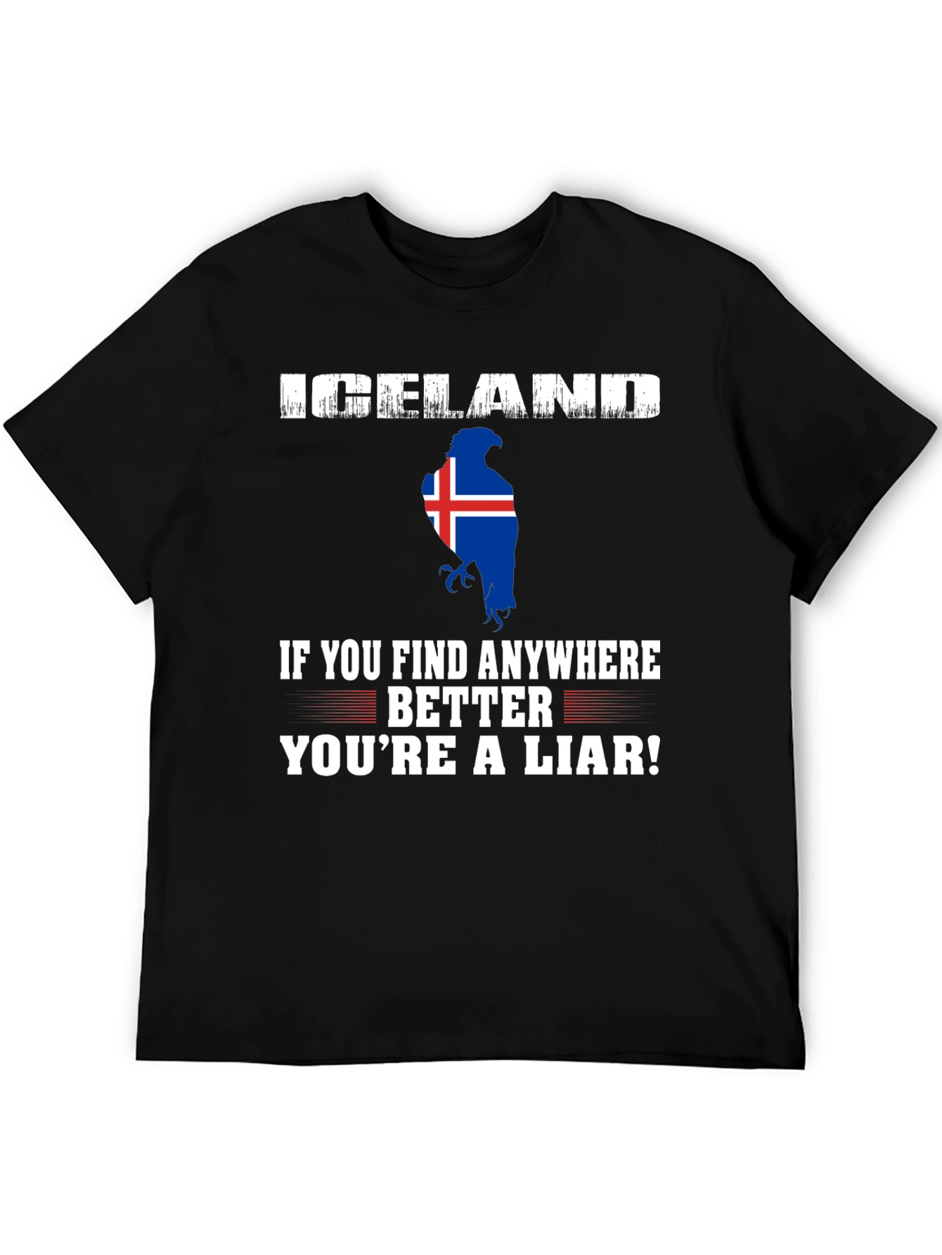 Iceland Eagle Flag Novelty Graphic T-Shirt