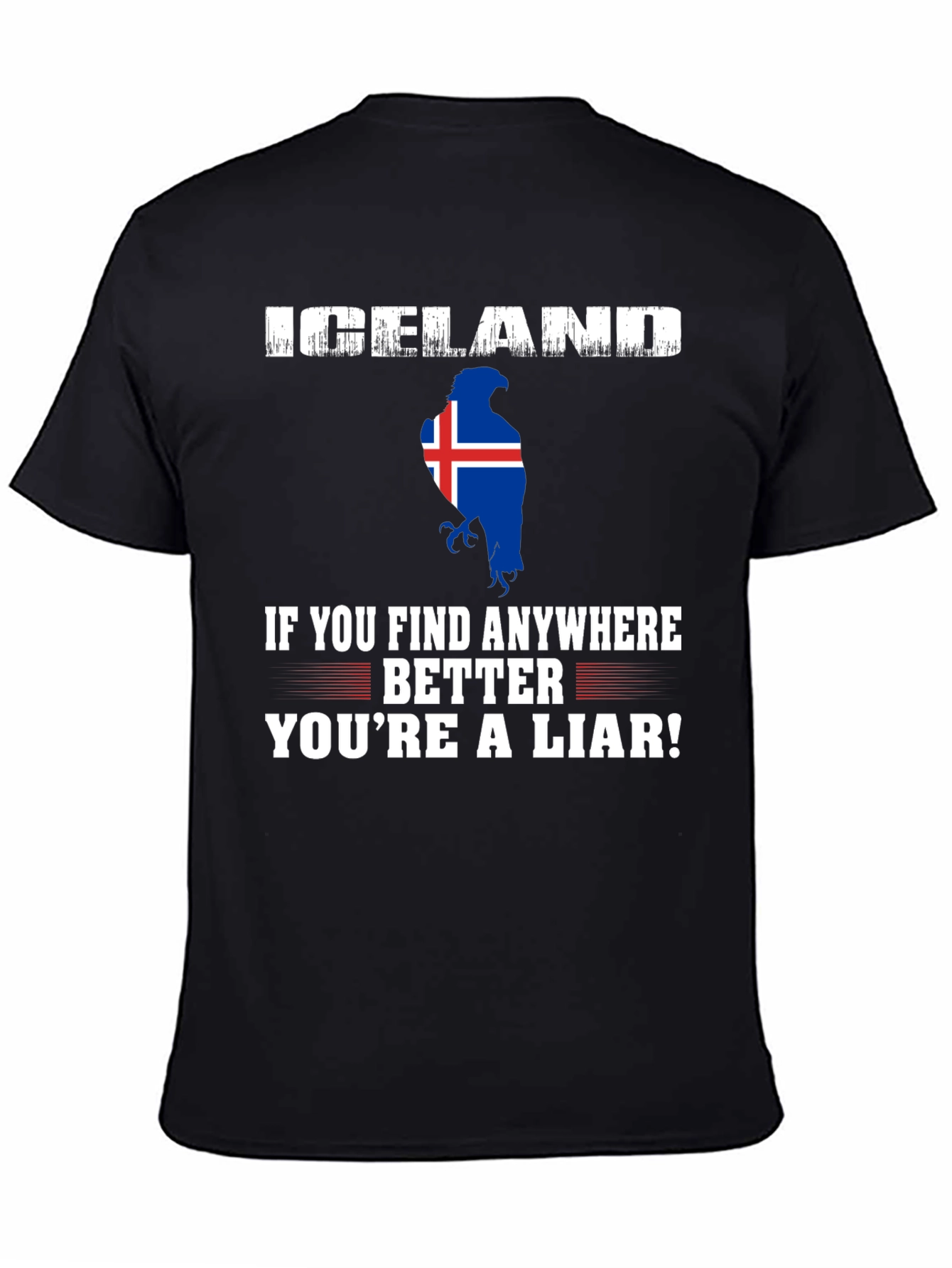 Iceland Eagle Flag Novelty Graphic T-Shirt