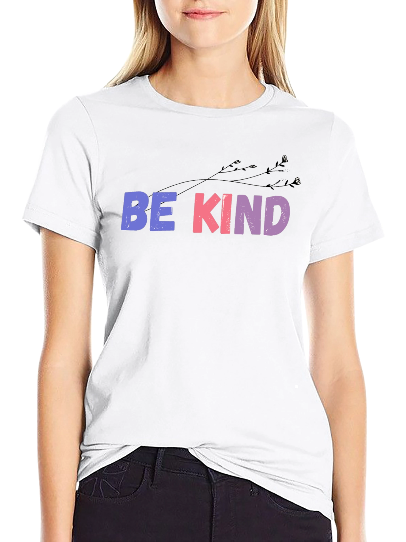 Be Kind Graphic Tee - Soft Black Cotton T-Shirt