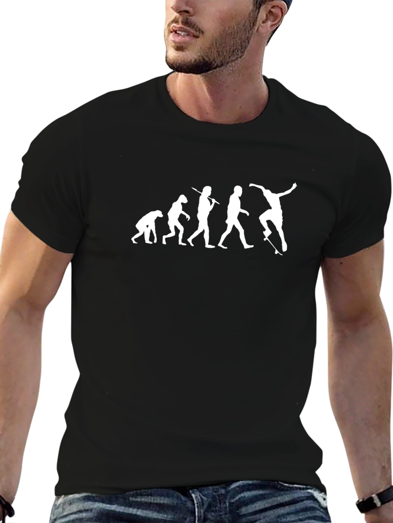 Evolution of Skateboarding Graphic T-Shirt