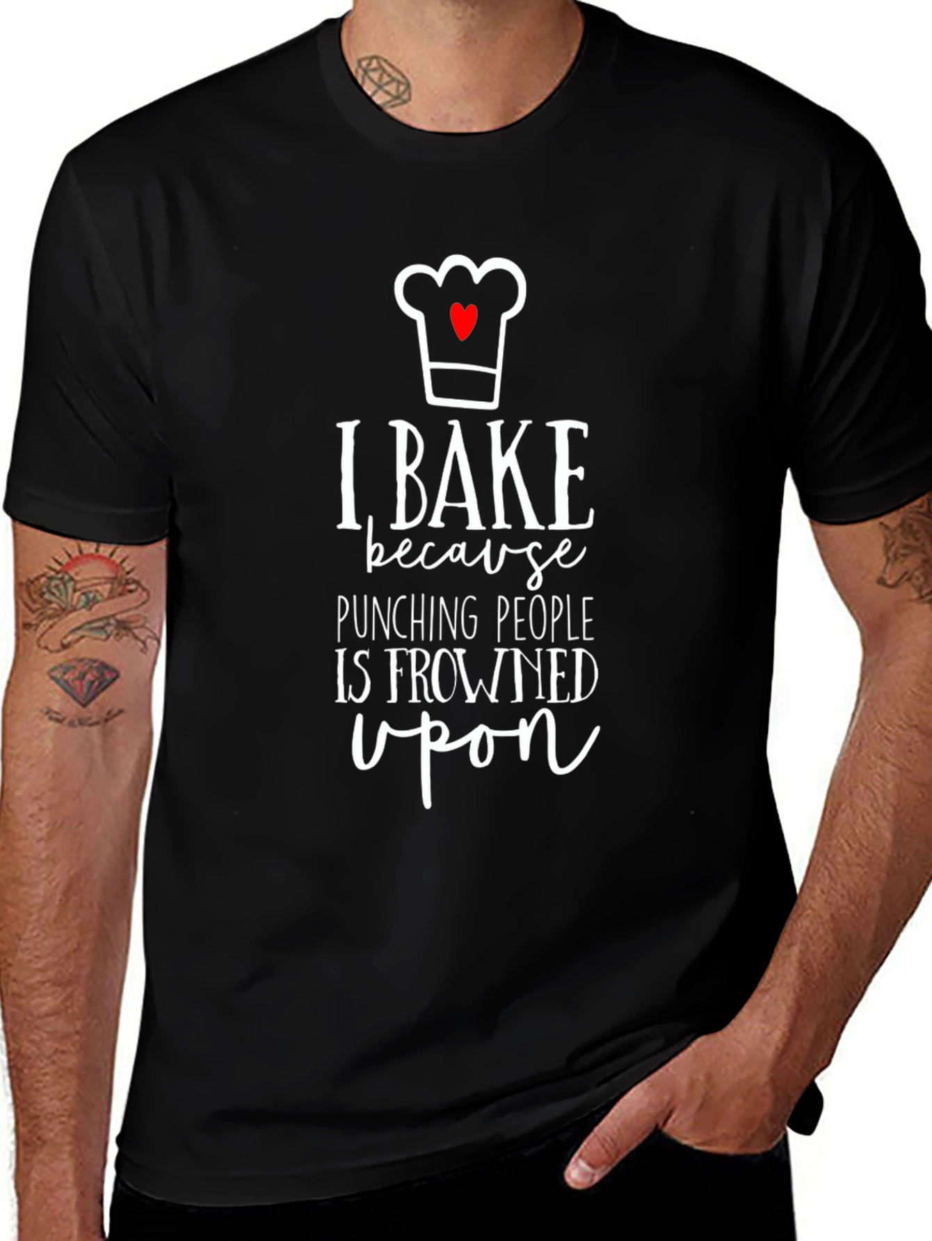 I Bake Because Punching People is Frowned Upon T-Shirt