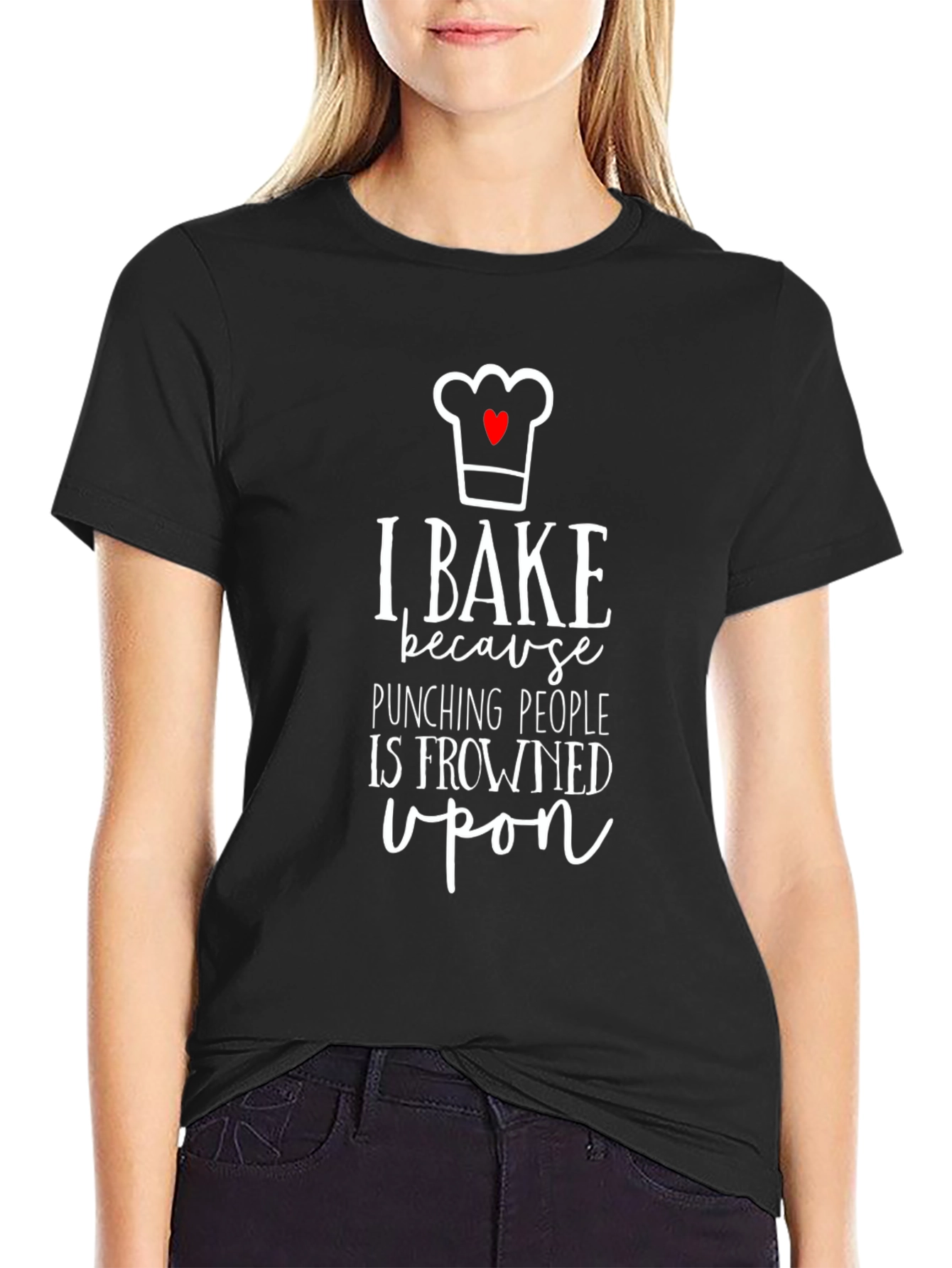I Bake Because Punching People is Frowned Upon T-Shirt
