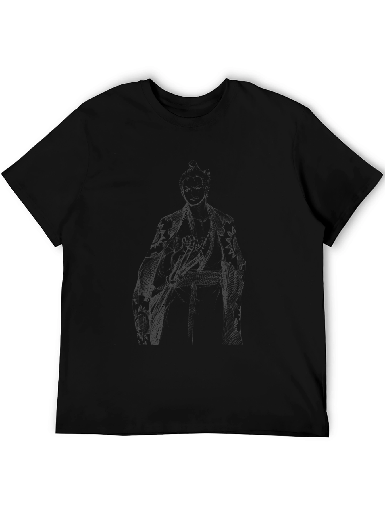 Mens Black Graphic Print T-Shirt