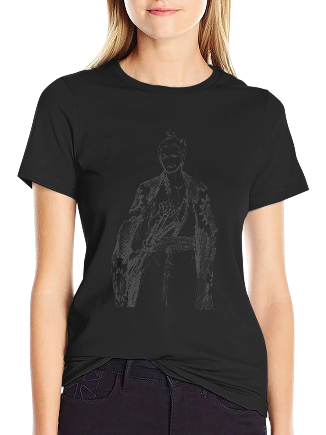 Mens Black Graphic Print T-Shirt