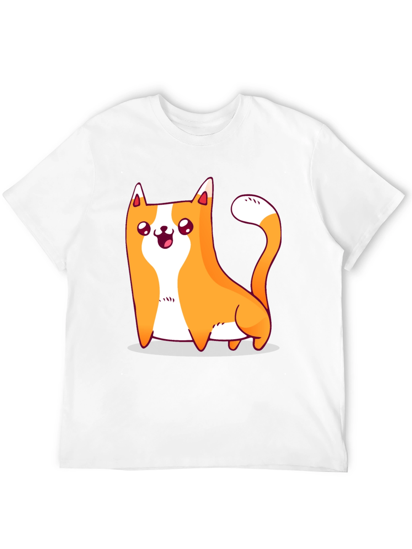 Cute Cat Graphic Black T-Shirt