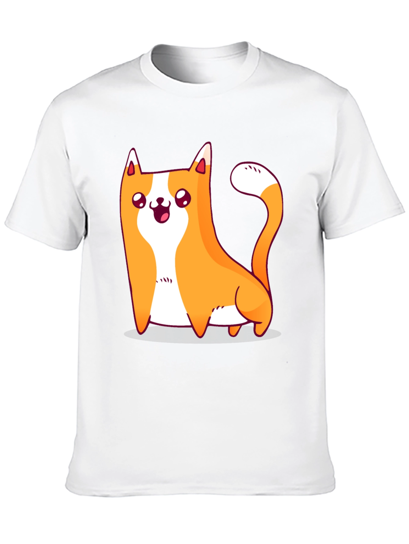 Cute Cat Graphic Black T-Shirt