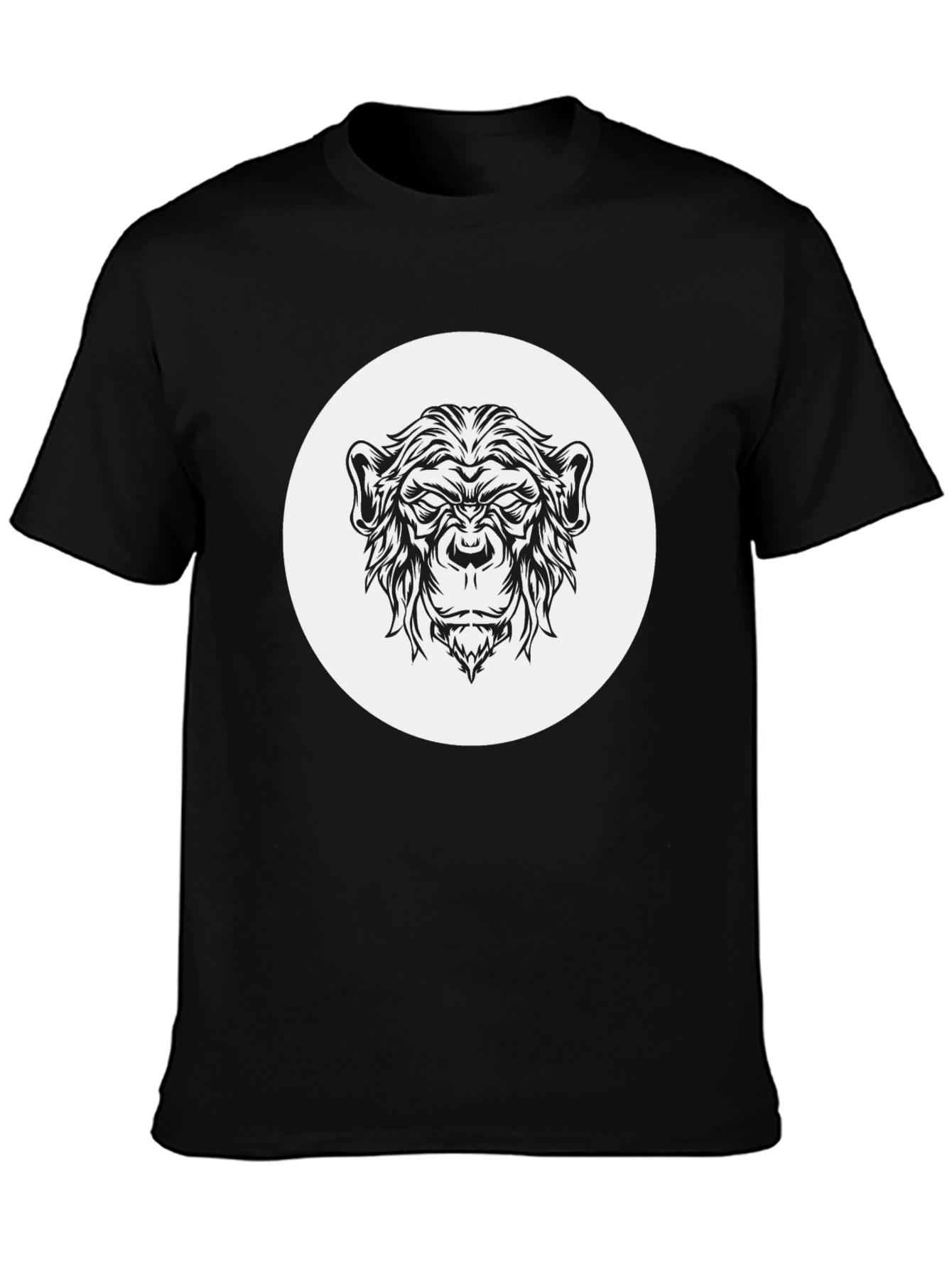 Cool Ape Graphic Tee - Black Cotton Shirt