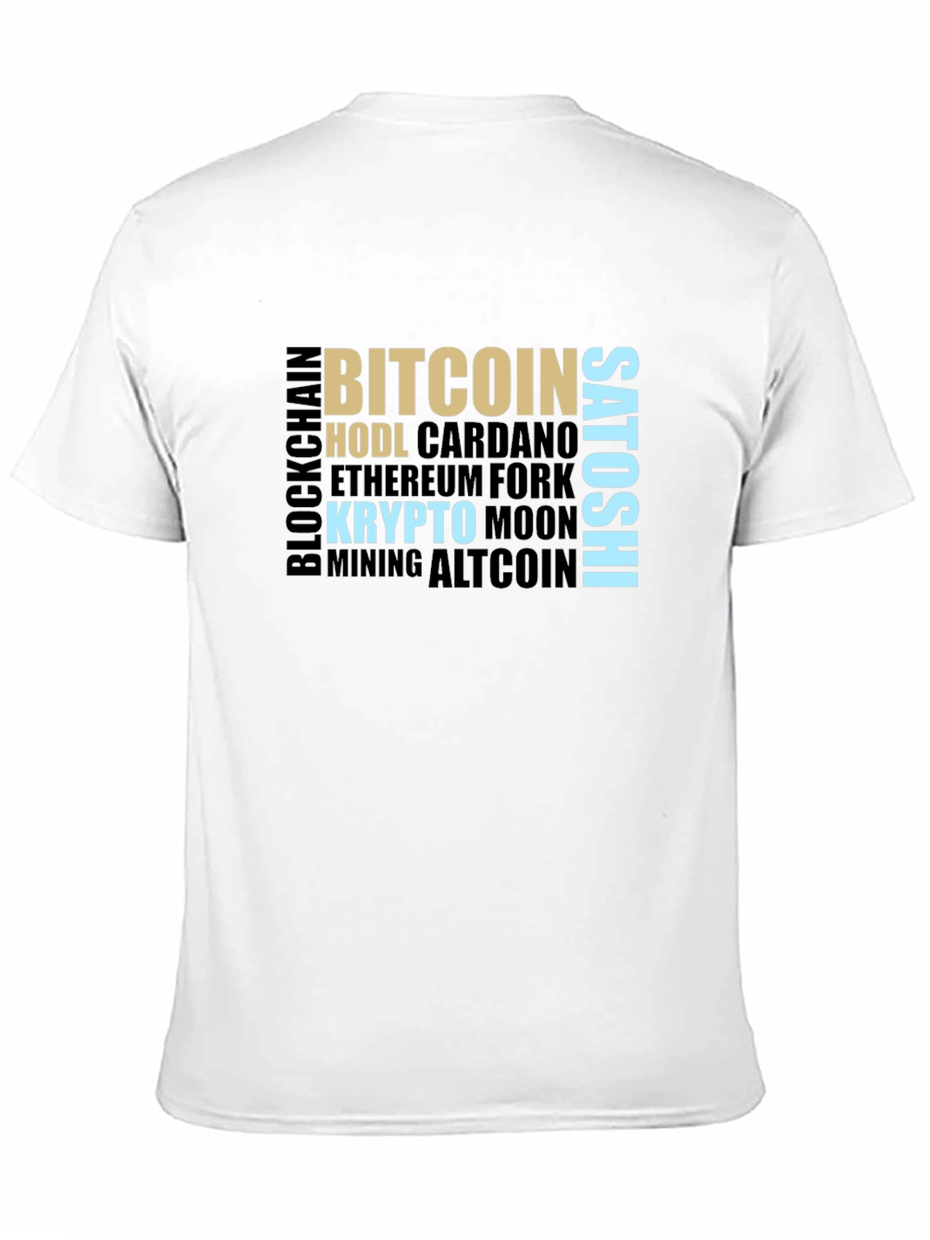 Crypto Word Cloud T-Shirt - Bitcoin HODL Satoshi