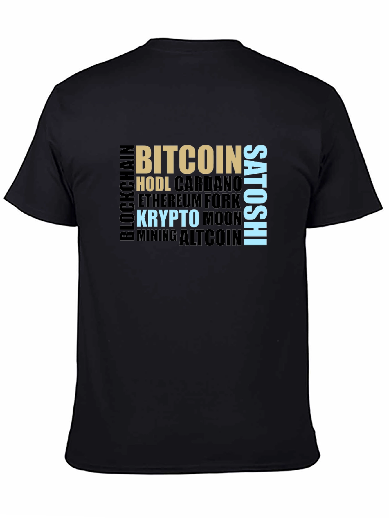 Crypto Word Cloud T-Shirt - Bitcoin HODL Satoshi