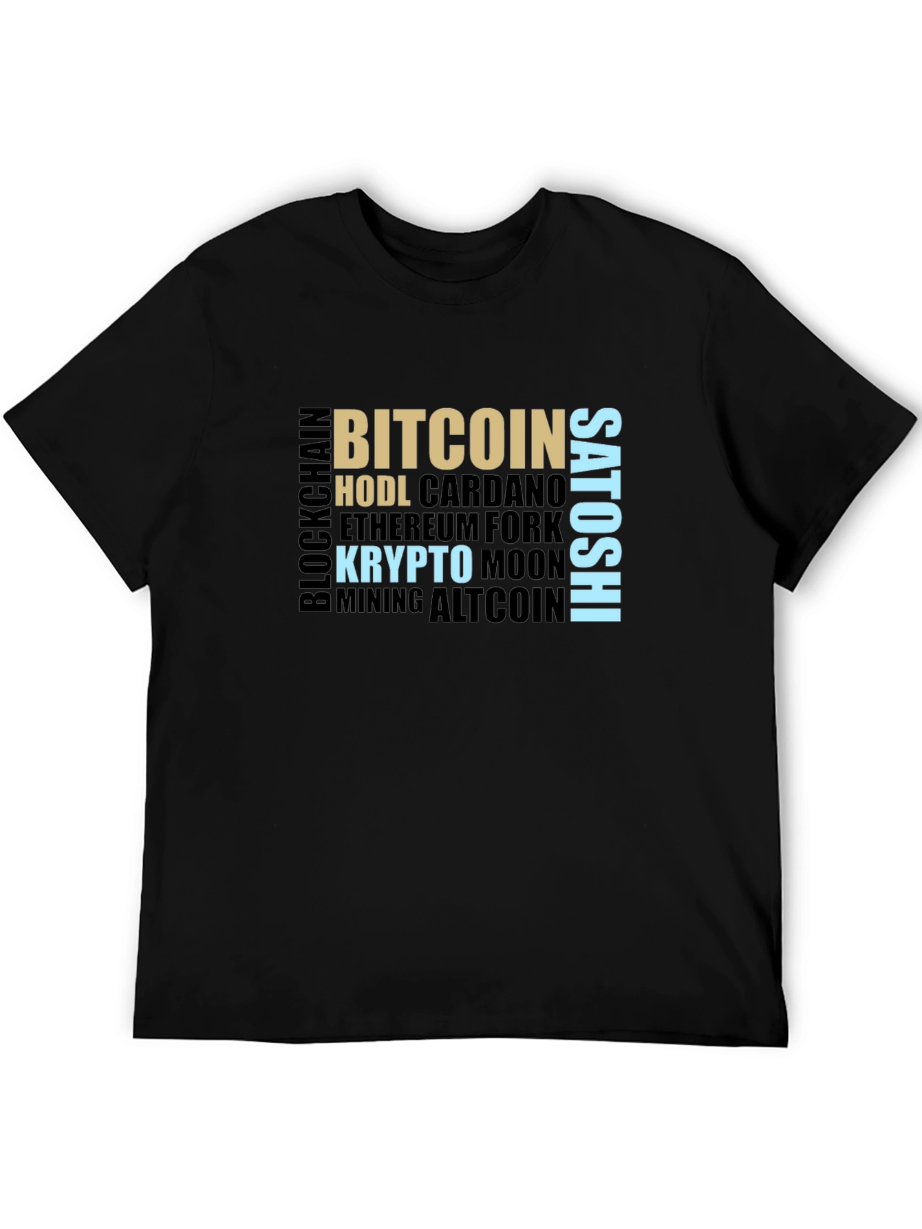 Crypto Word Cloud T-Shirt - Bitcoin HODL Satoshi