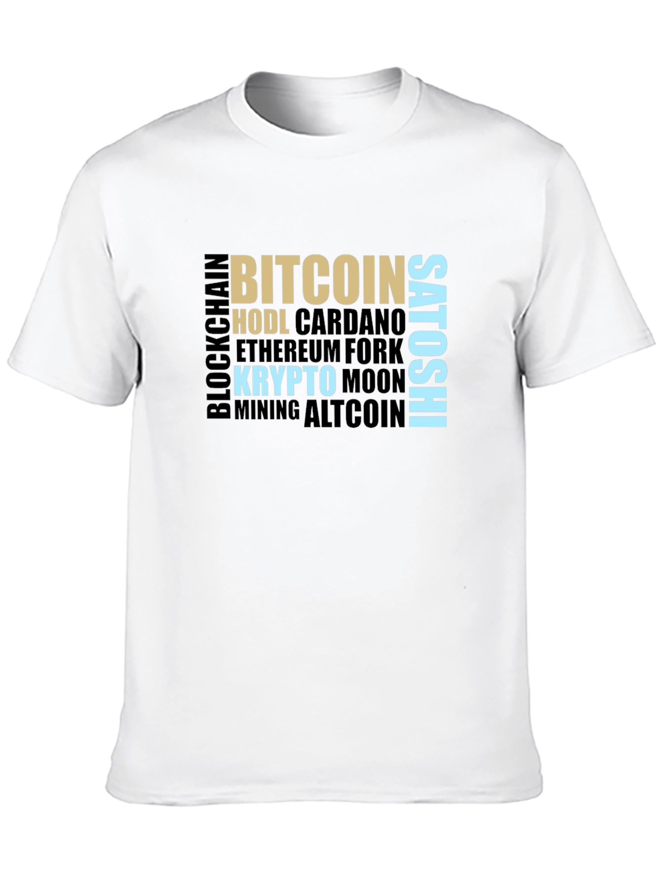 Crypto Word Cloud T-Shirt - Bitcoin HODL Satoshi