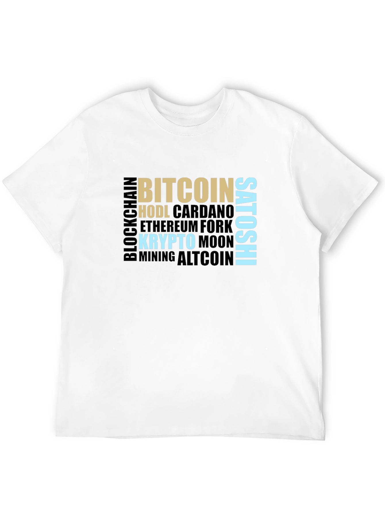 Crypto Word Cloud T-Shirt - Bitcoin HODL Satoshi