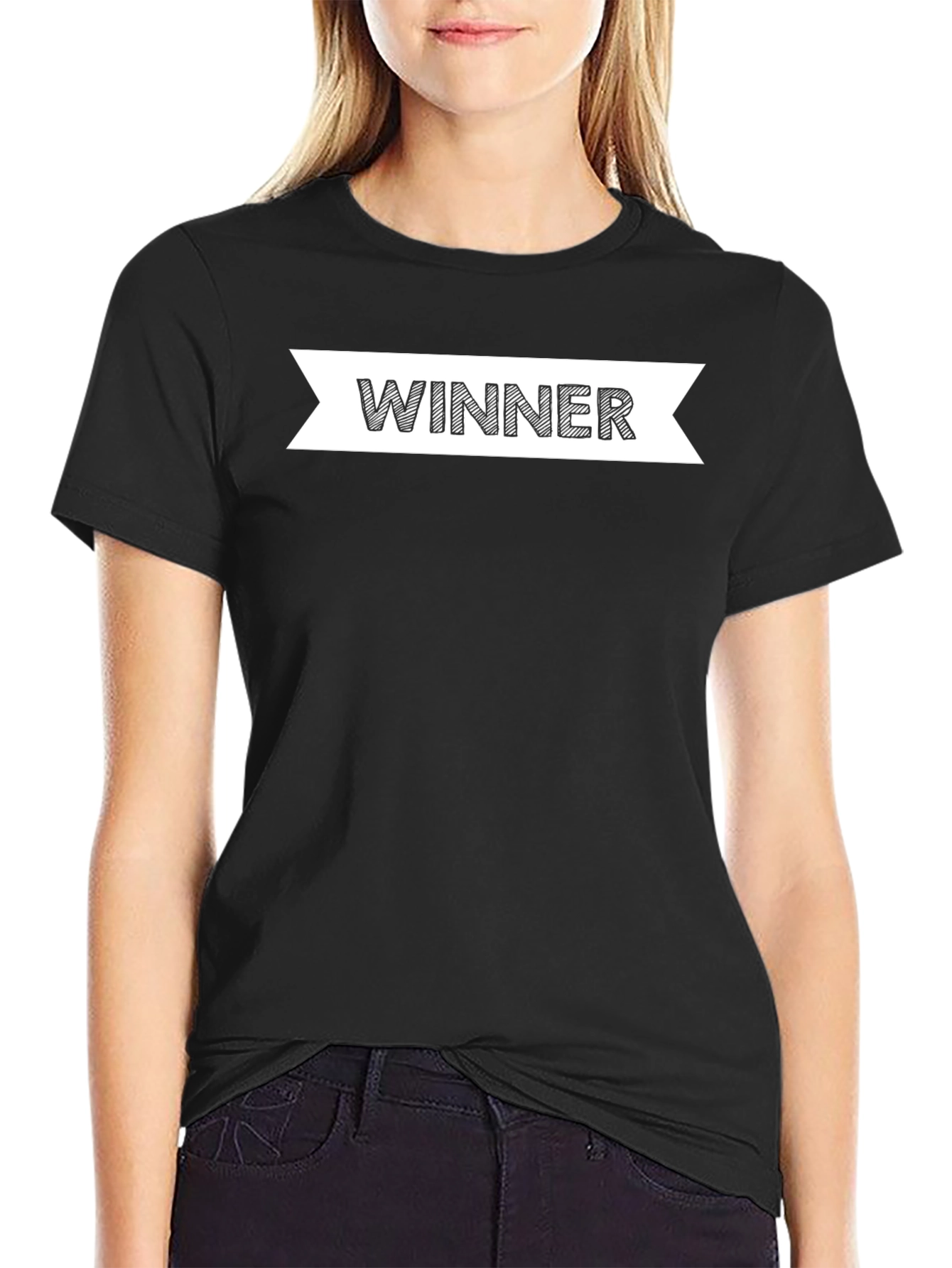 Winner Graphic T-Shirt - Black Mens Casual Wear