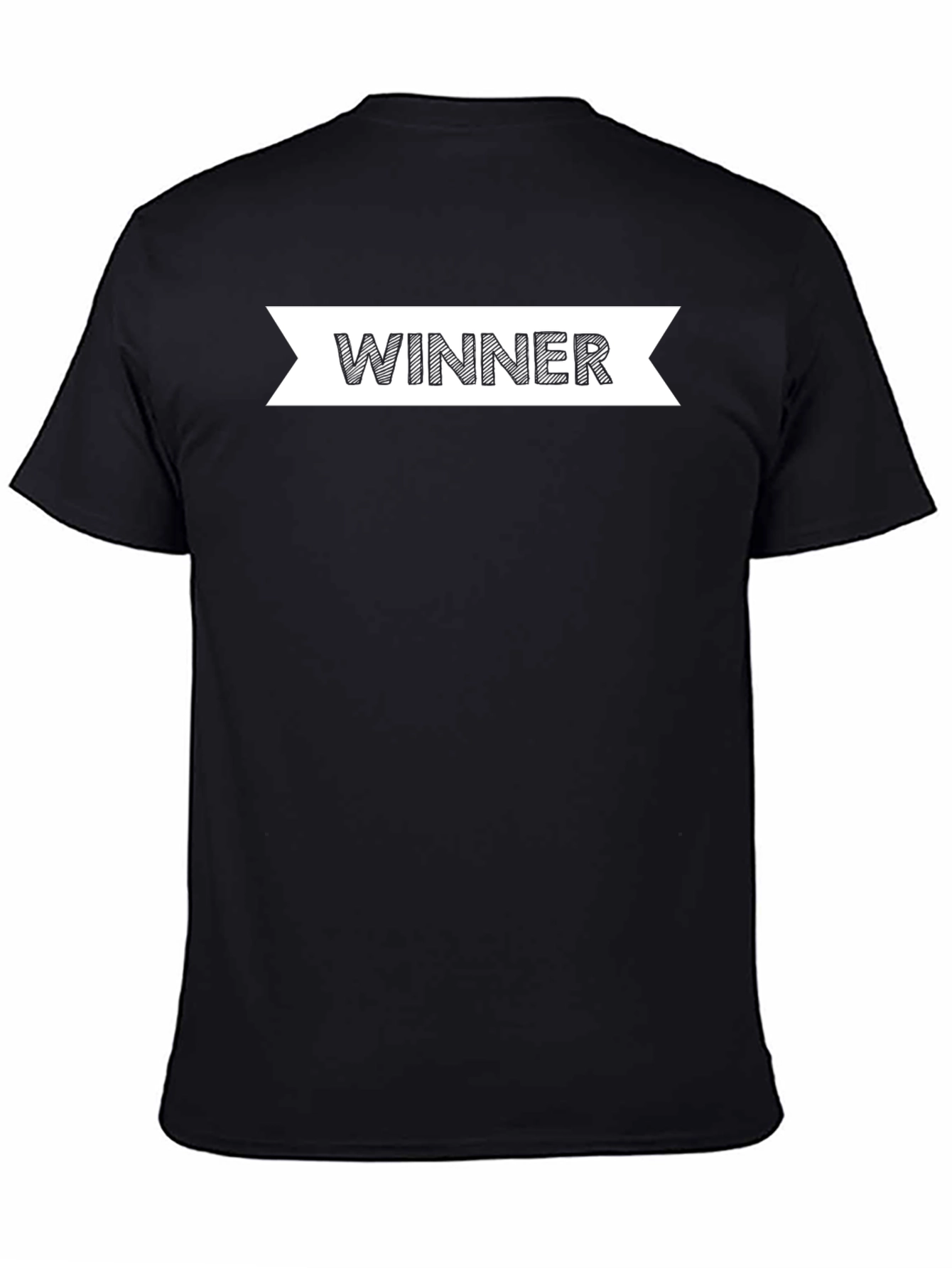 Winner Graphic T-Shirt - Black Mens Casual Wear