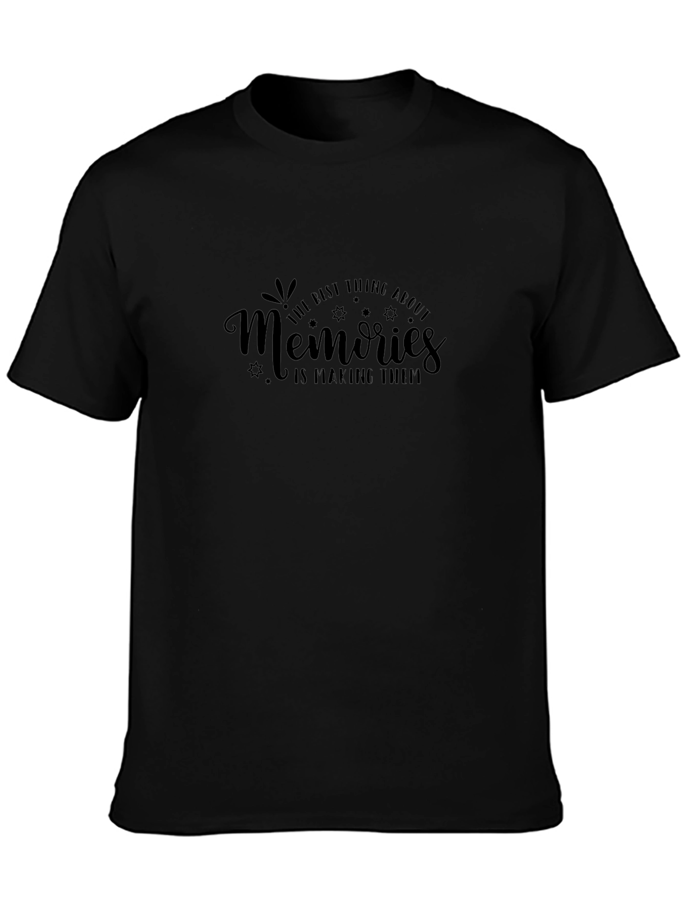 Memories T-Shirt - Black Crew Neck