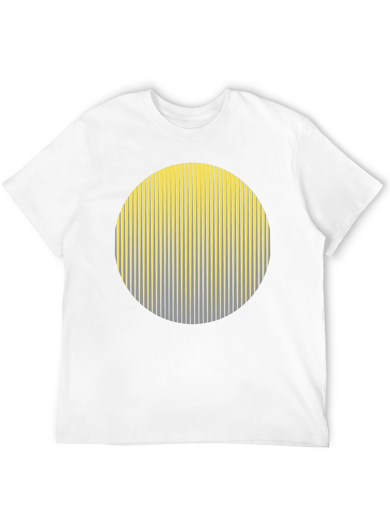 Striped Circle Graphic Black T-Shirt
