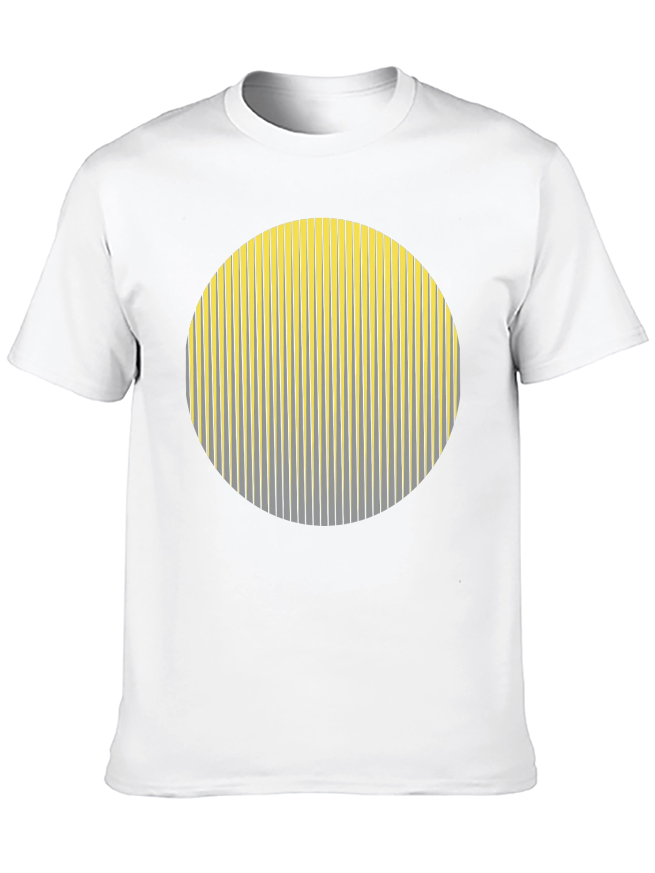 Striped Circle Graphic Black T-Shirt