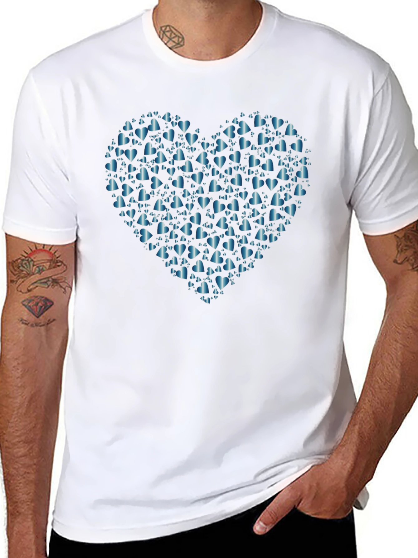 Heart of Hearts Tee - Black Cotton Casual Wear