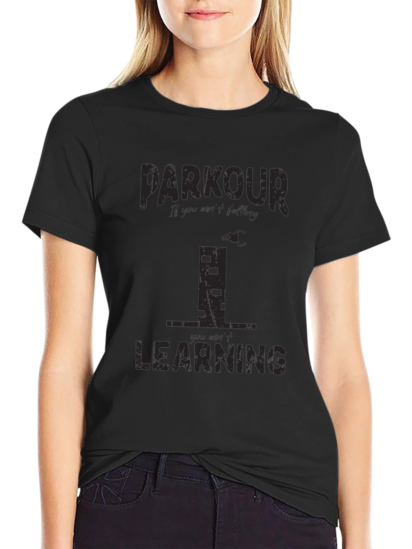 Parkour-Themed Graphic T-Shirt