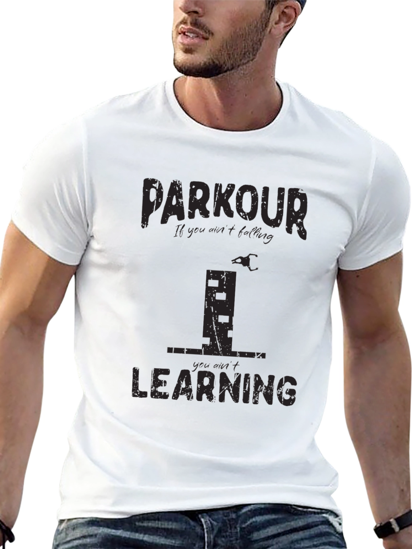 Parkour-Themed Graphic T-Shirt
