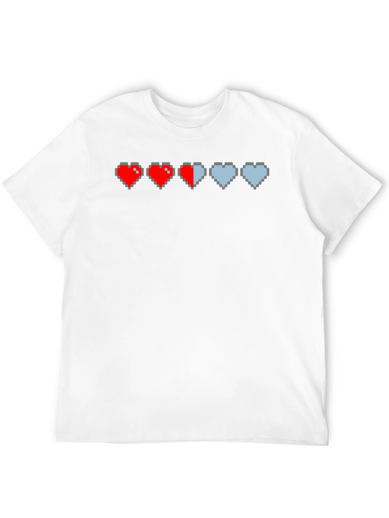 Gamer Pixel Heart T-Shirt - Life Bar Design