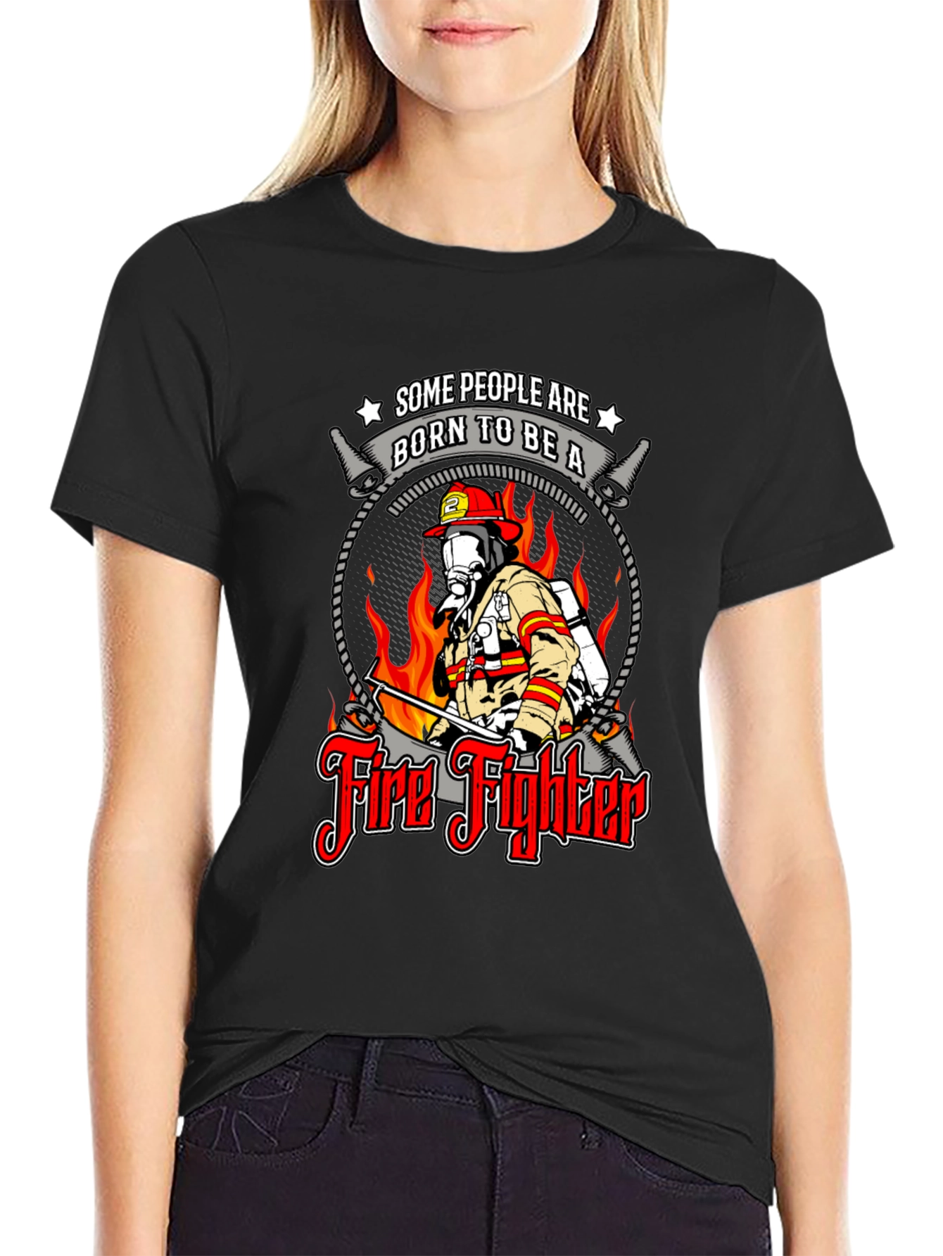 Born to Be a Firefighter Graphic T-Shirt