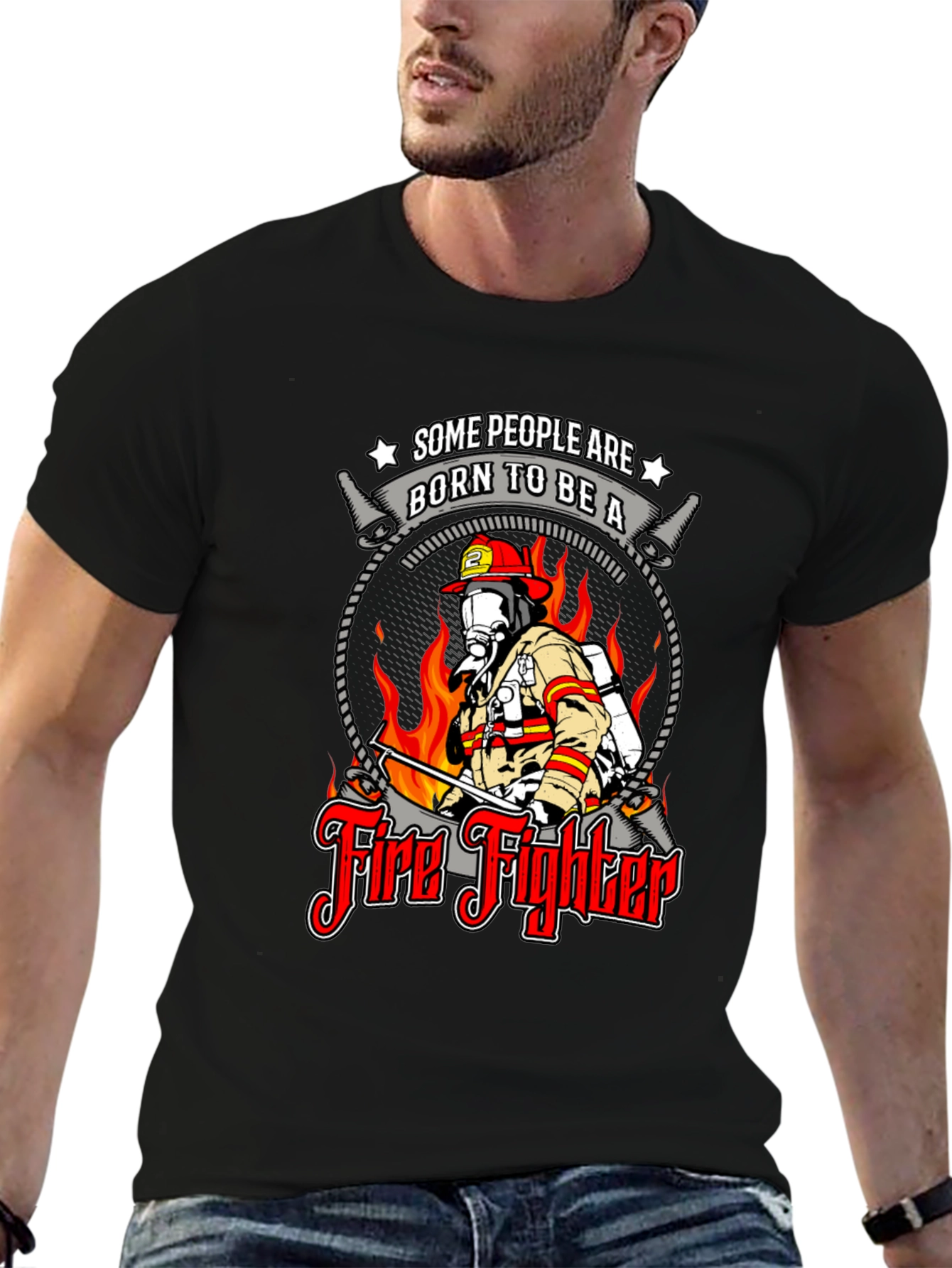 Born to Be a Firefighter Graphic T-Shirt