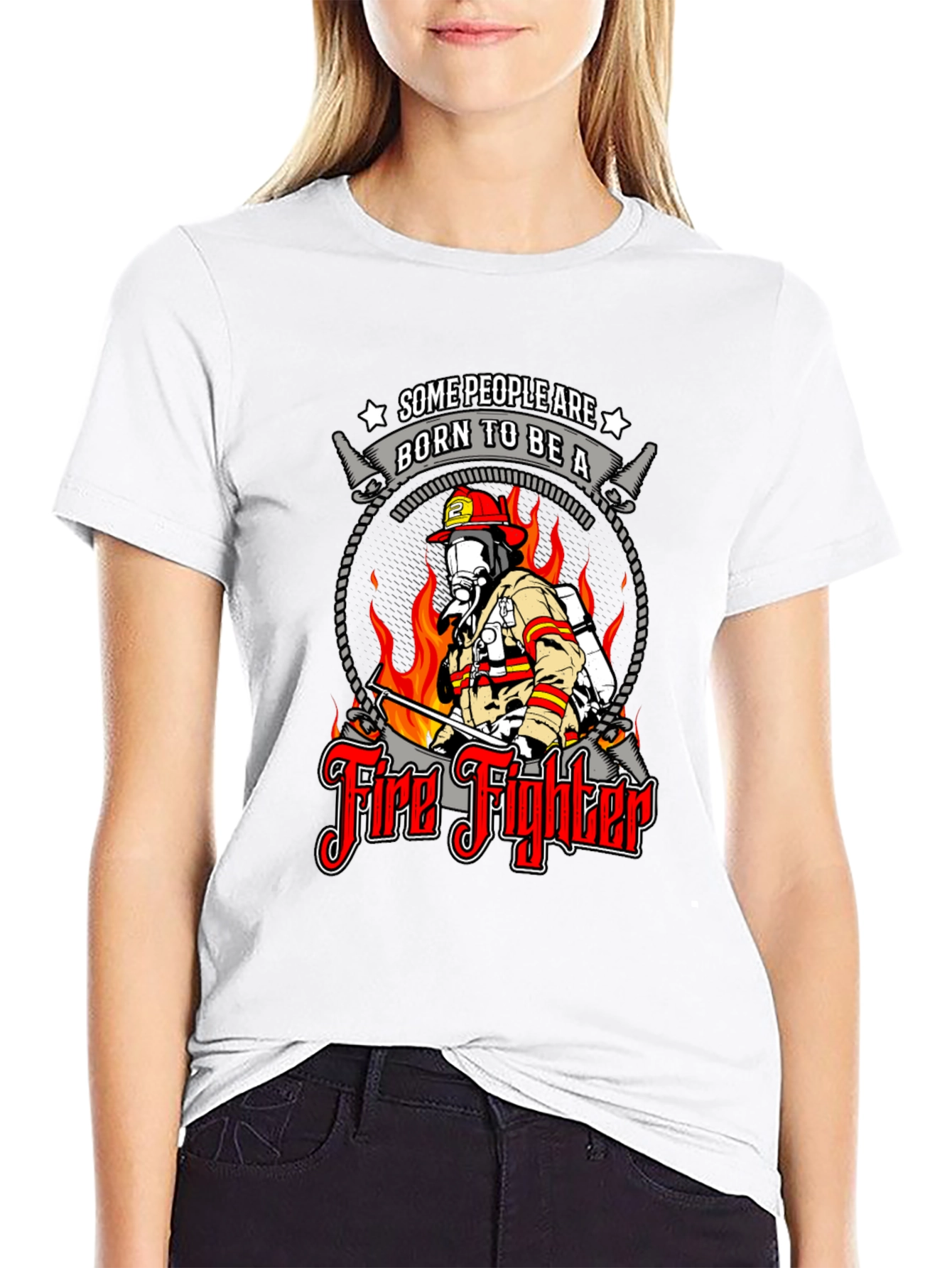 Born to Be a Firefighter Graphic T-Shirt